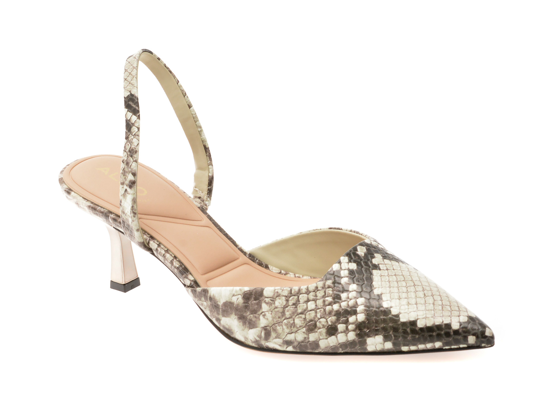 Pantofi eleganti ALDO alb-negru, GAVEDESSI 122, din piele naturala