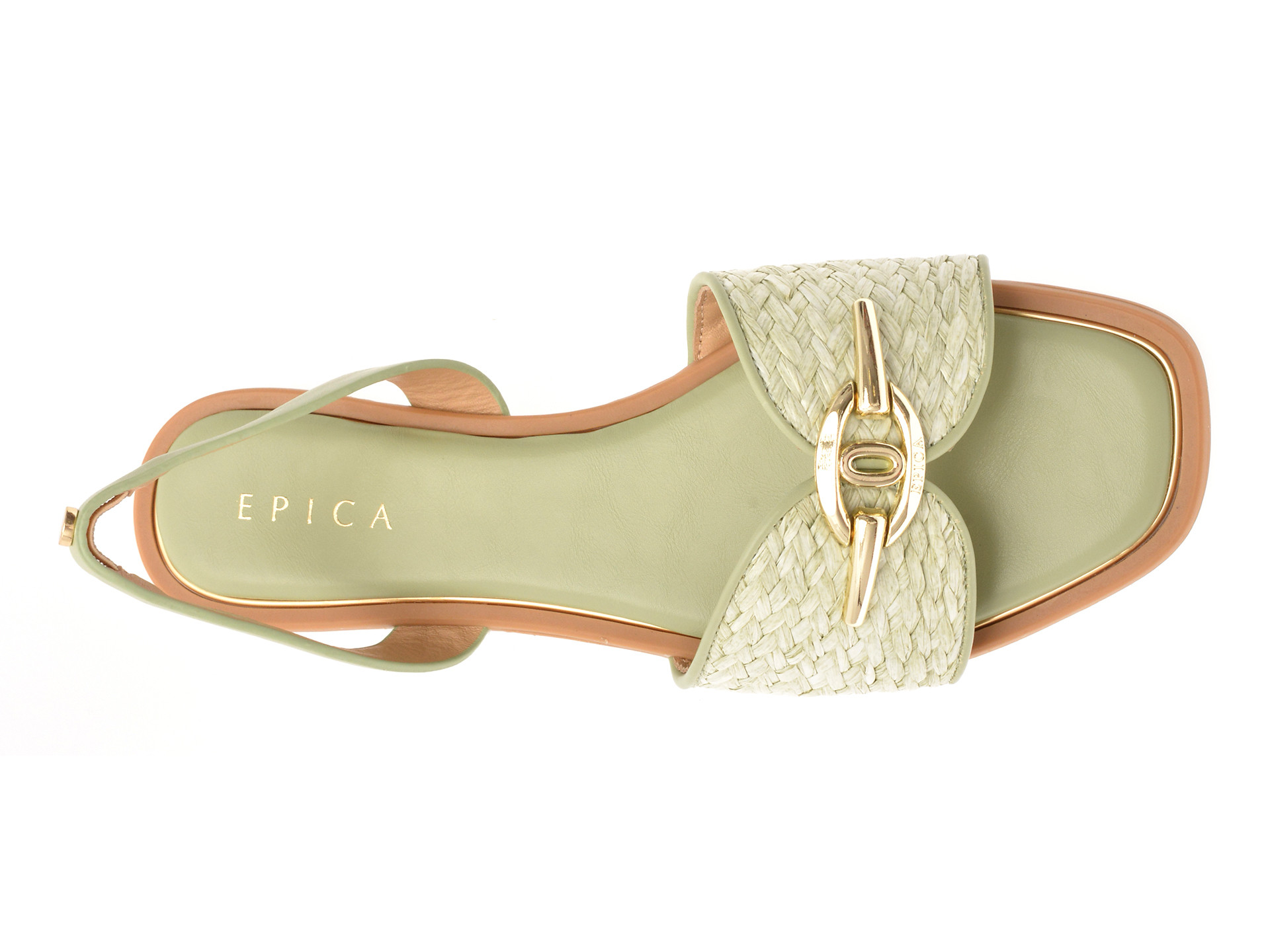 Sandale EPICA verzi, 82951, din piele ecologica