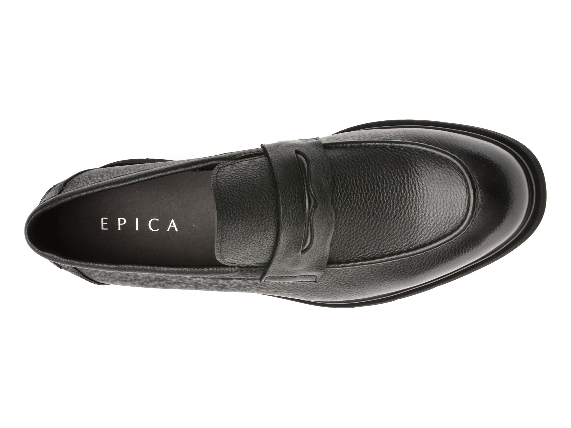 Mocasini eleganti EPICA negri, A320, din piele naturala