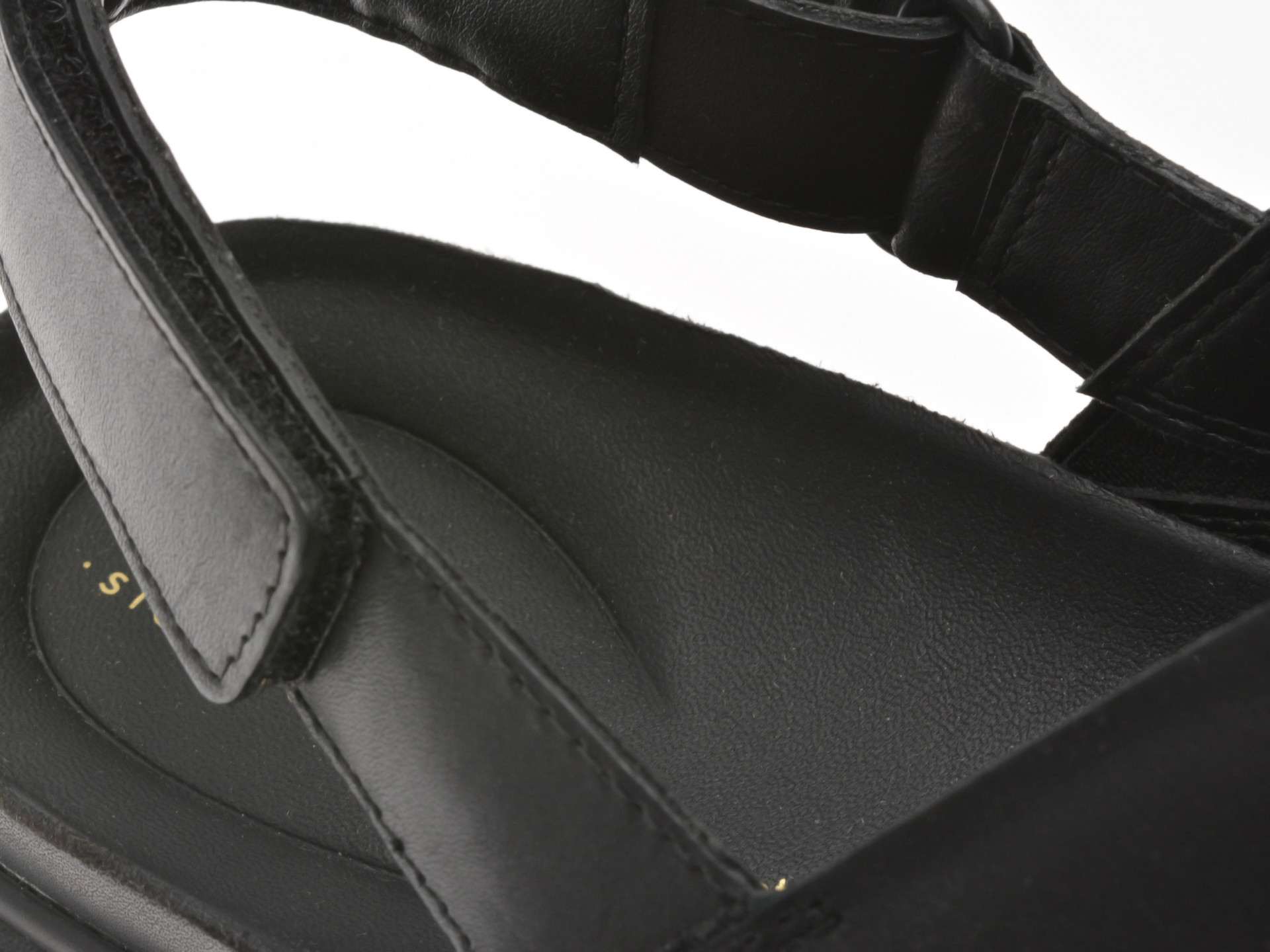 Sandale CLARKS negre, ARISTELLA SUN, din piele naturala