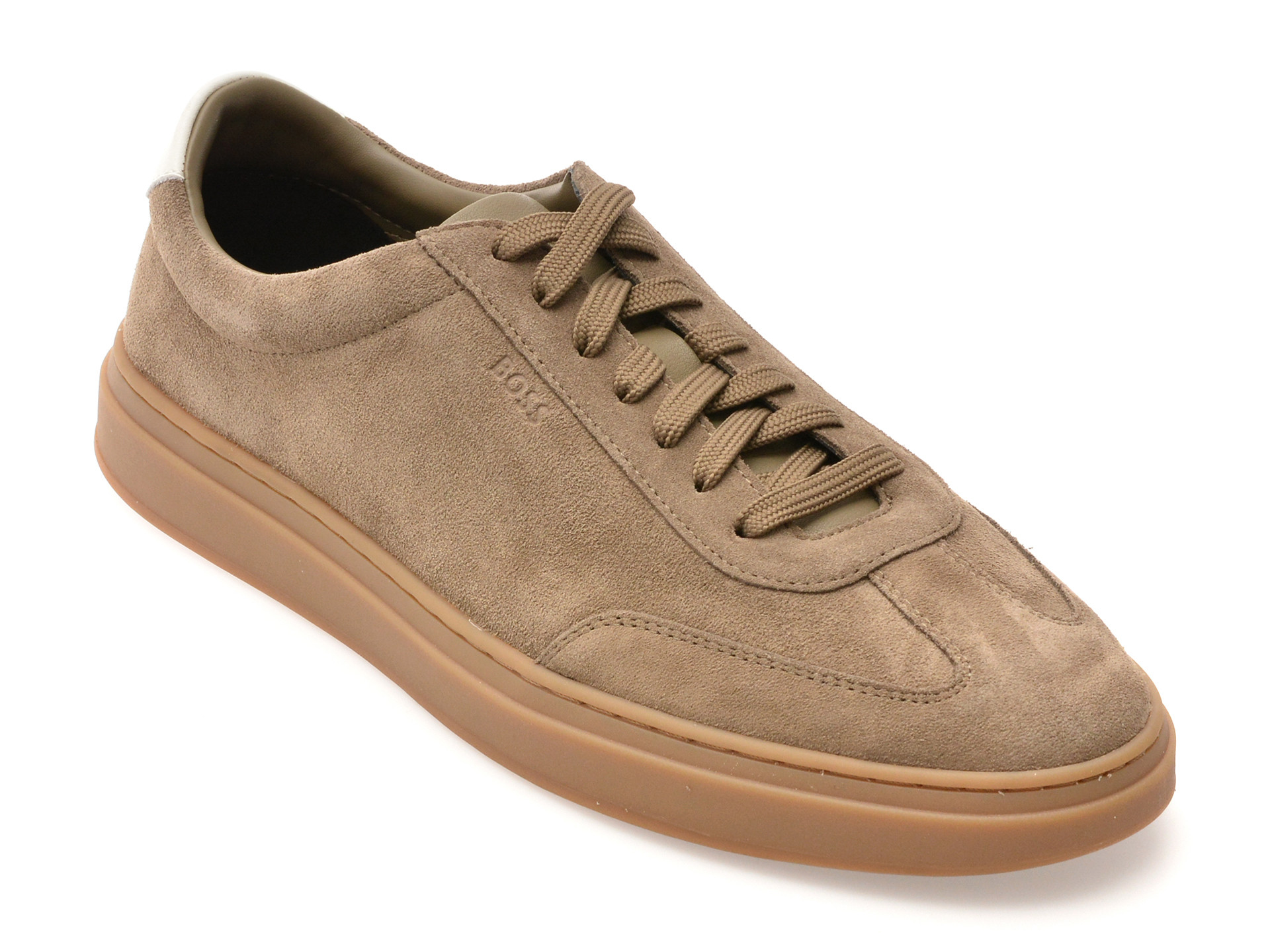 Pantofi sport BOSS kaki, 8715, din piele intorasa