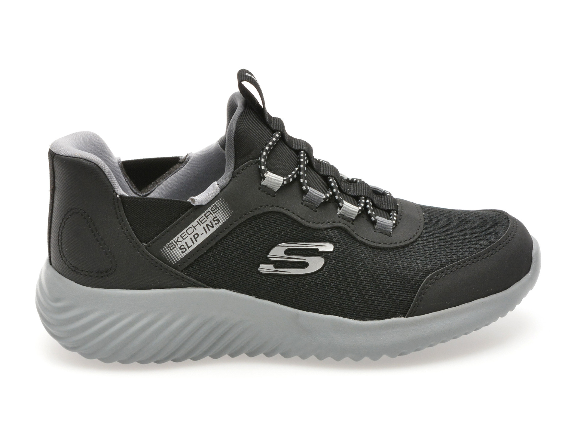 Pantofi sport SKECHERS negri, BOUNDER, din material textil