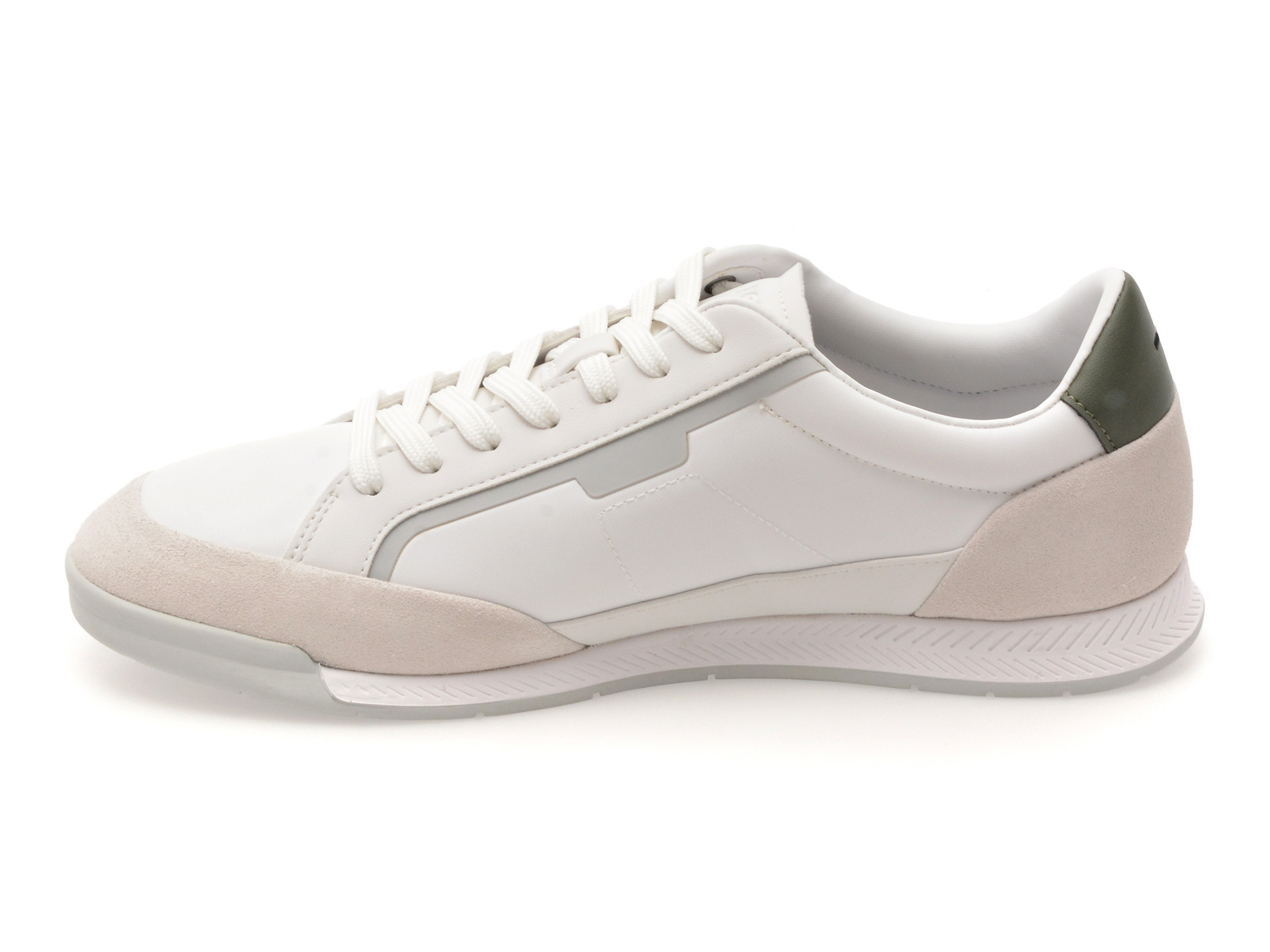 Pantofi sport BOSS albi, 8864, din material textil