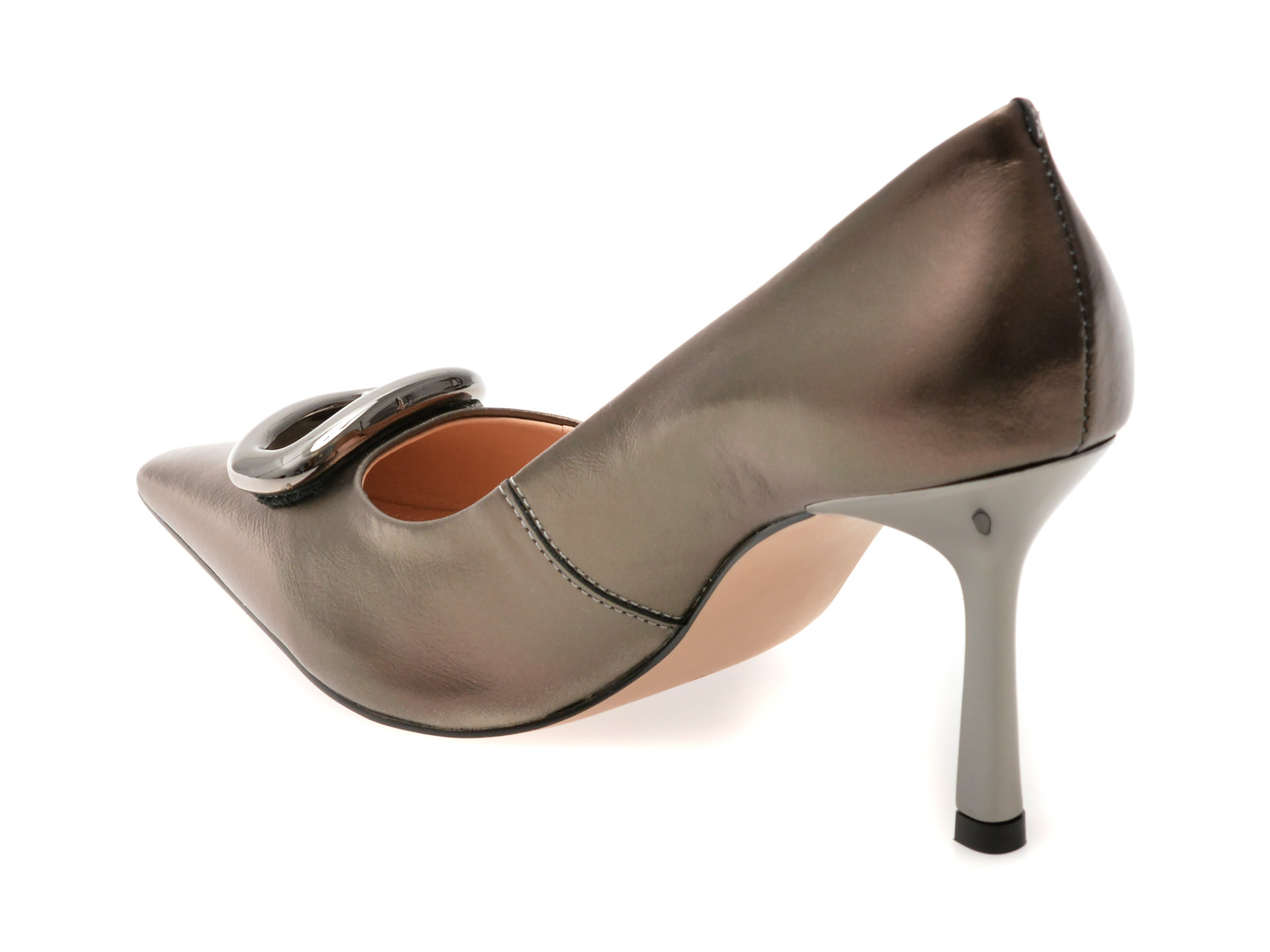 Pantofi eleganti EPICA argintii, 1175878, din piele naturala