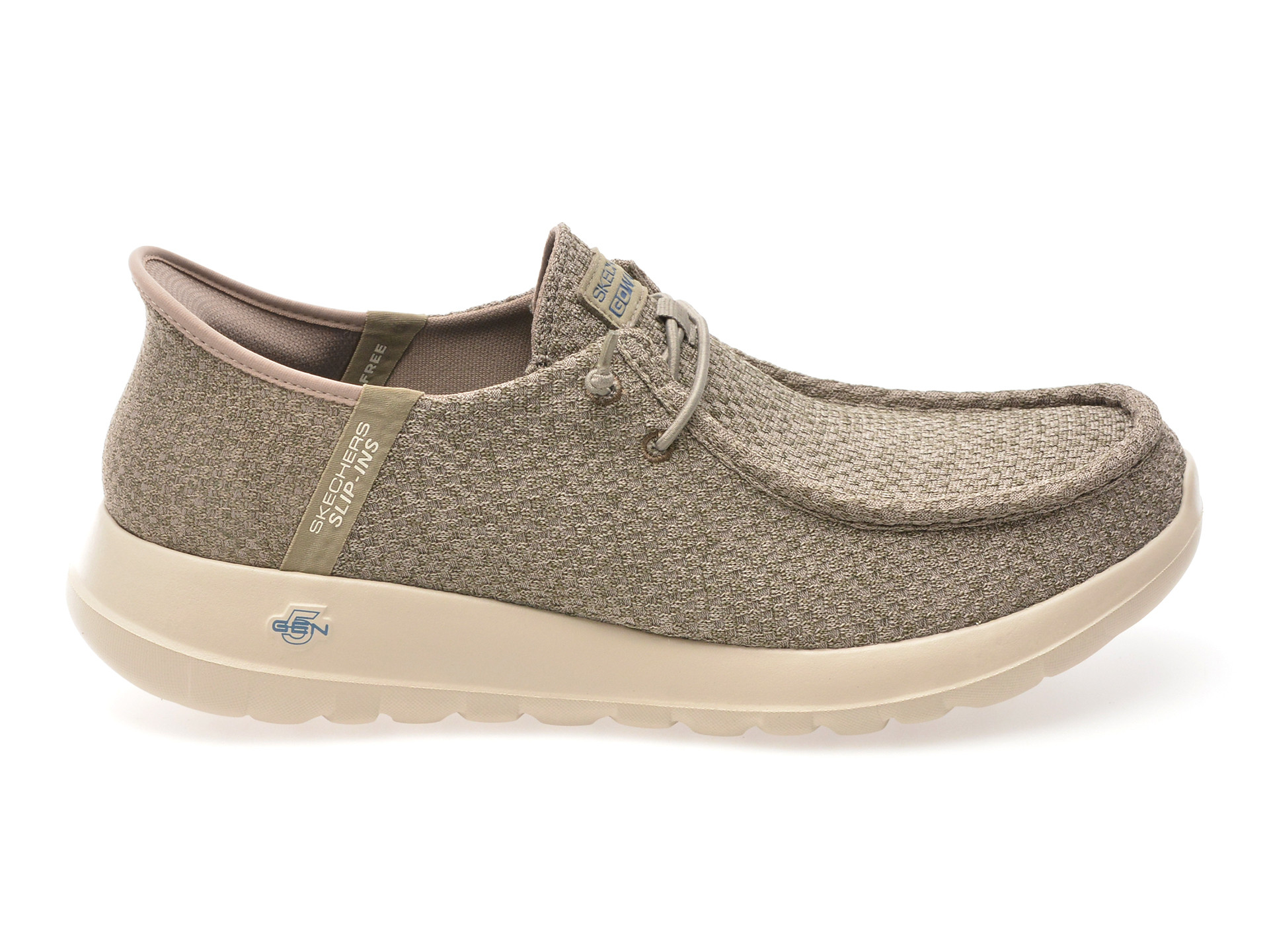 Mocasini SKECHERS gri, GO WALK MAX, din material textil
