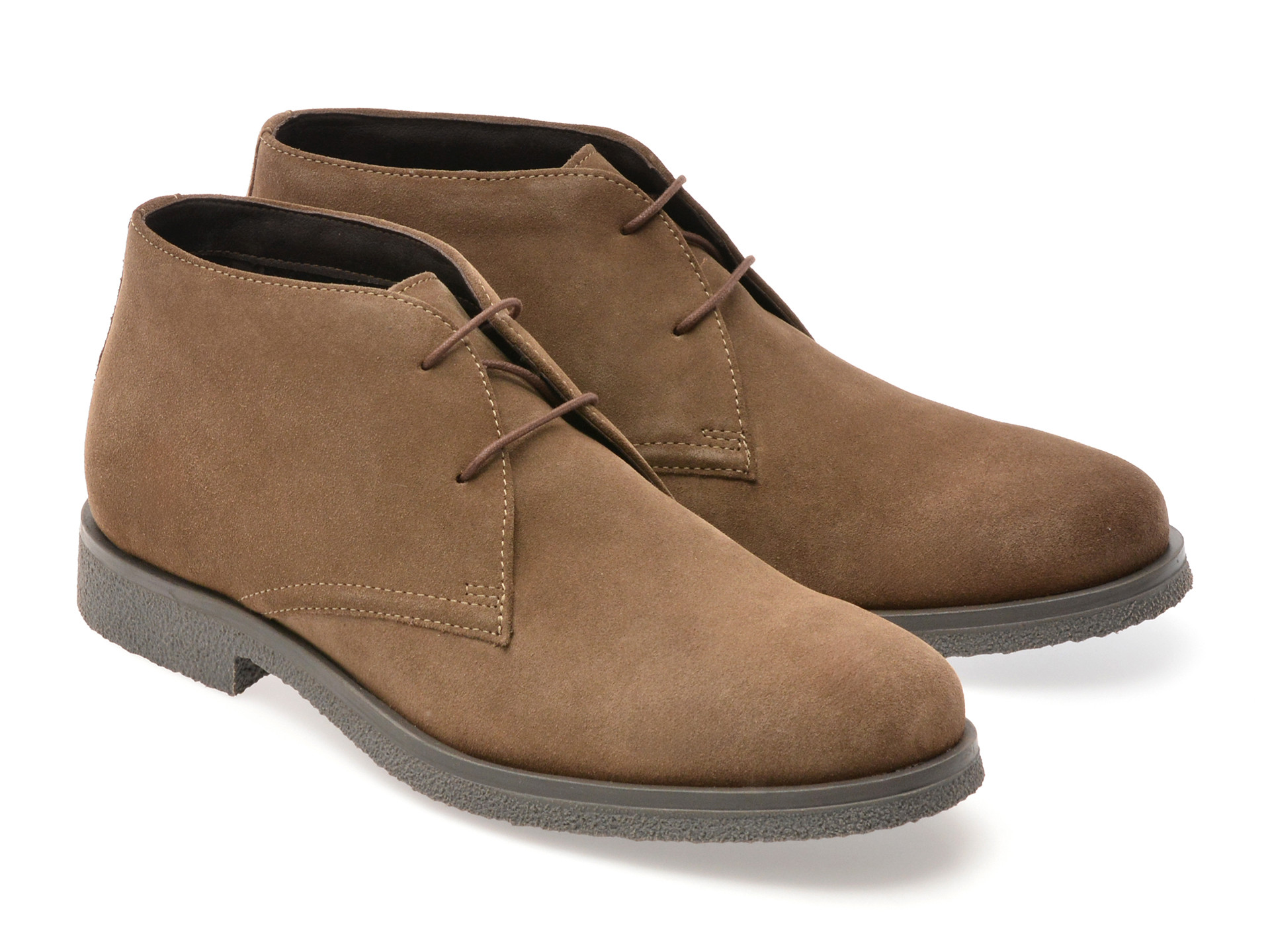 Ghete GEOX maro, U0458A, din piele intoarsa