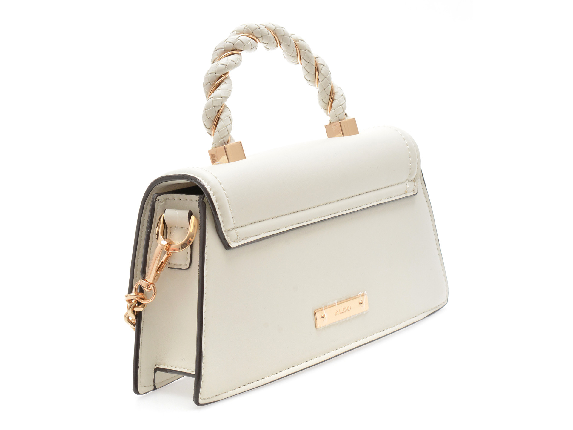Geanta ALDO alba, SIDONIE 121, din piele ecologica