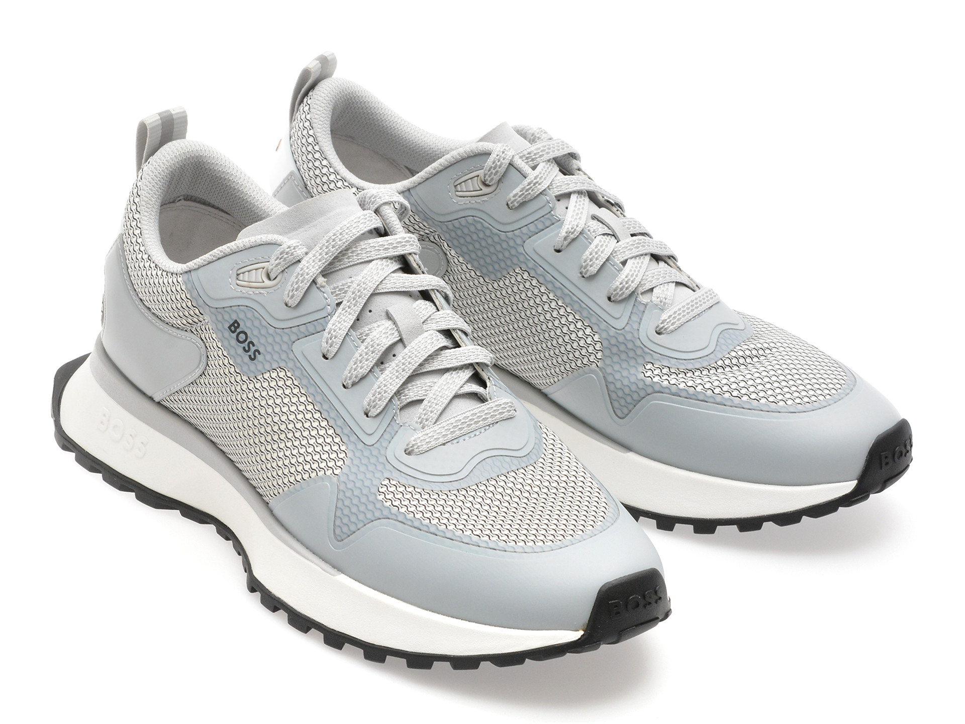 Pantofi sport BOSS albi, 3195, din material textil