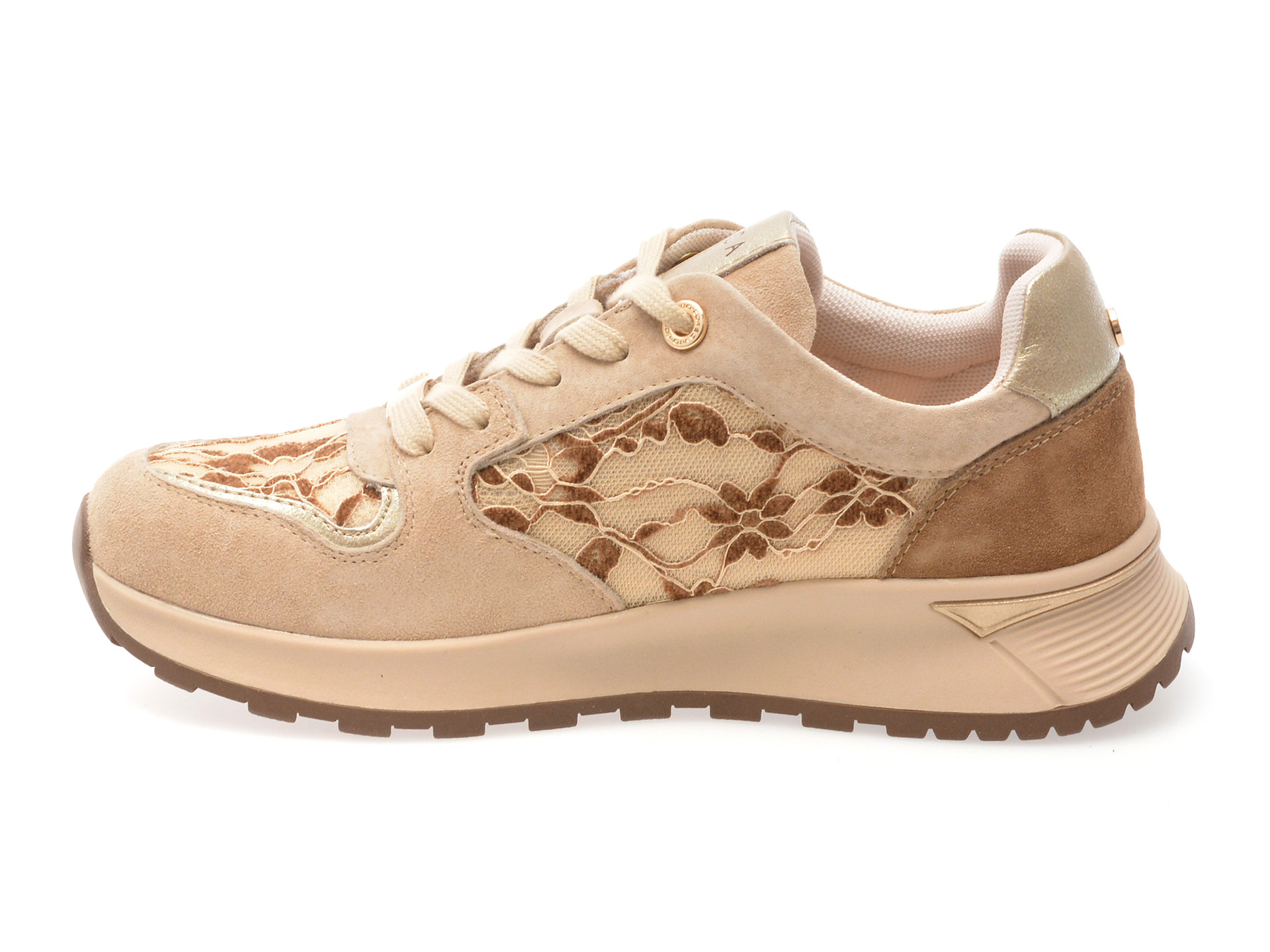 Pantofi sport EPICA nude, QS635, din material textil
