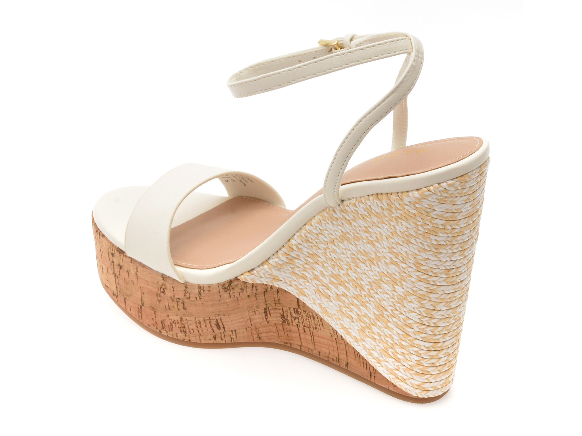 Sandale ALDO albe, MARYSOL 100, din piele ecologica