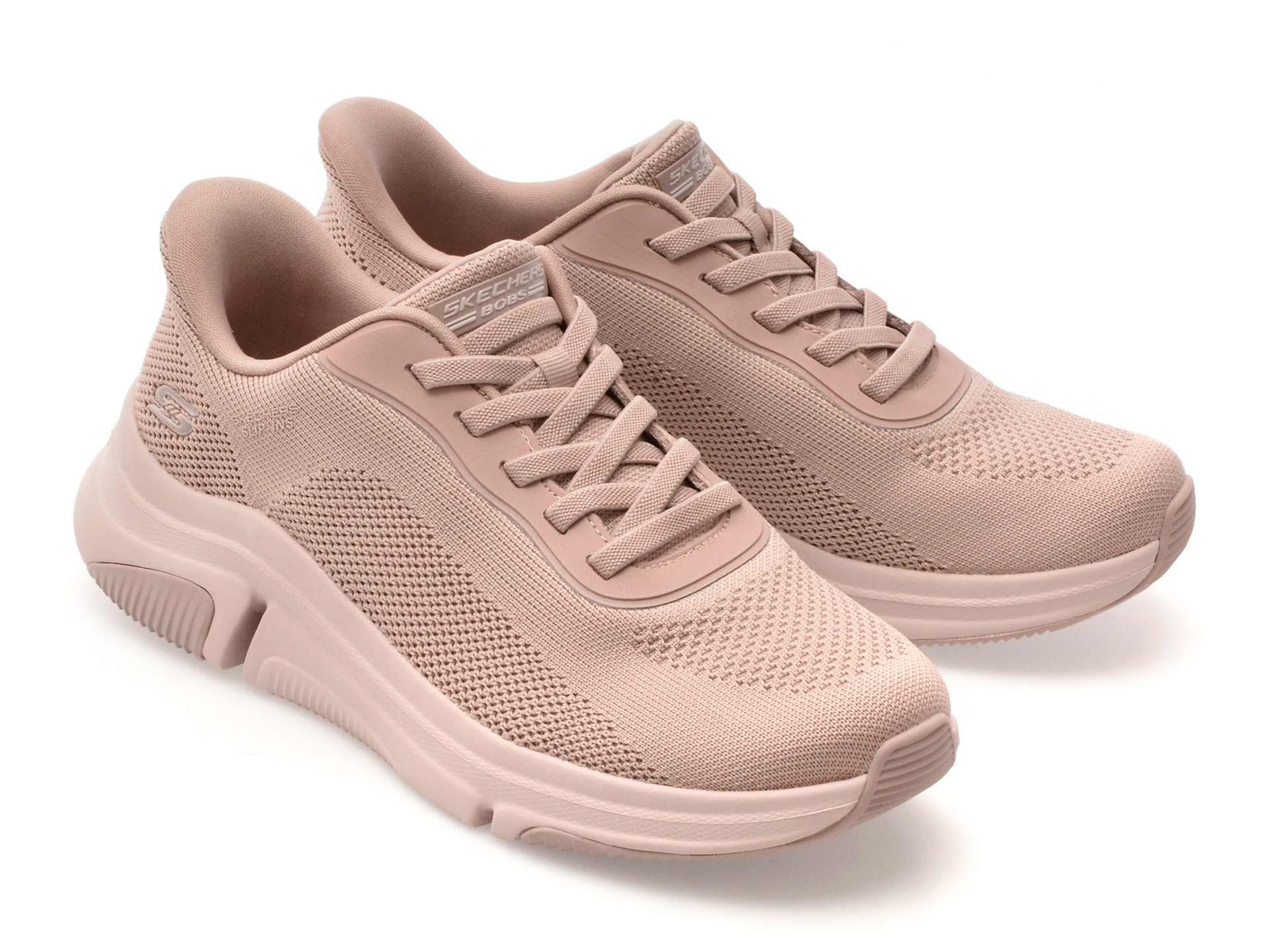Pantofi sport SKECHERS roz, BOBS SPARROW FLEX, din material textil