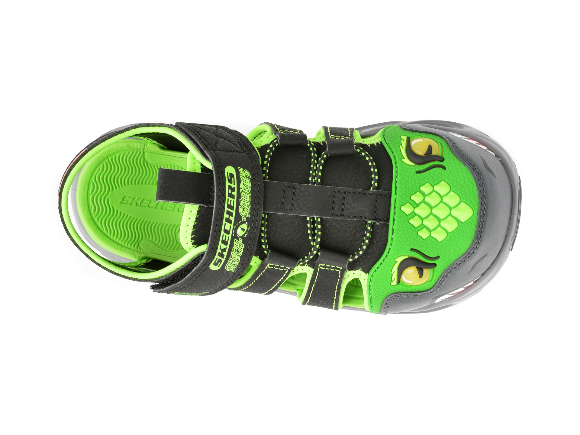 Pantofi sport SKECHERS negri, THERMO-SPLASH, din piele ecologica