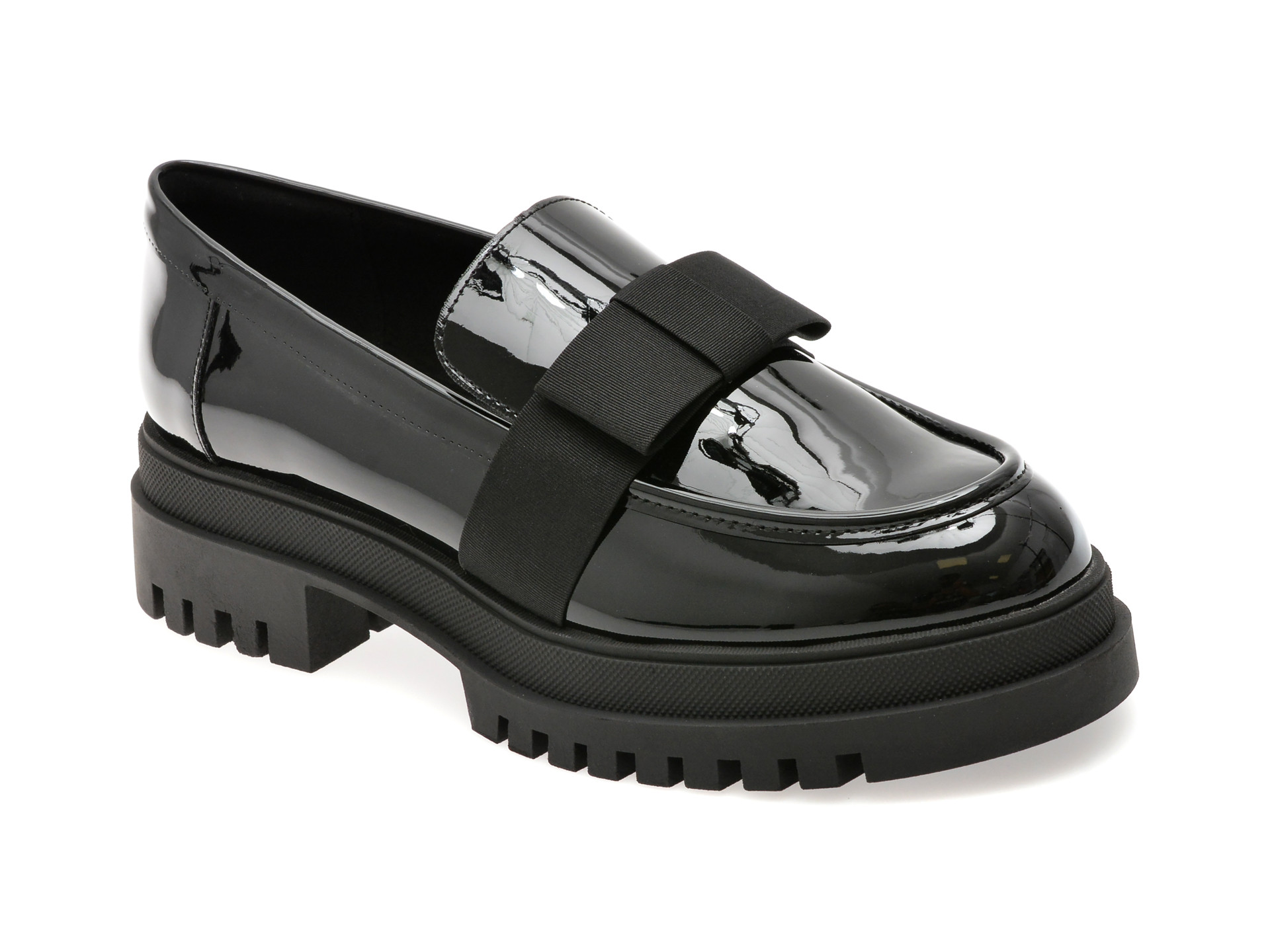 Mocasini ALDO negri, THEATRIC 001, din piele ecologica lacuita