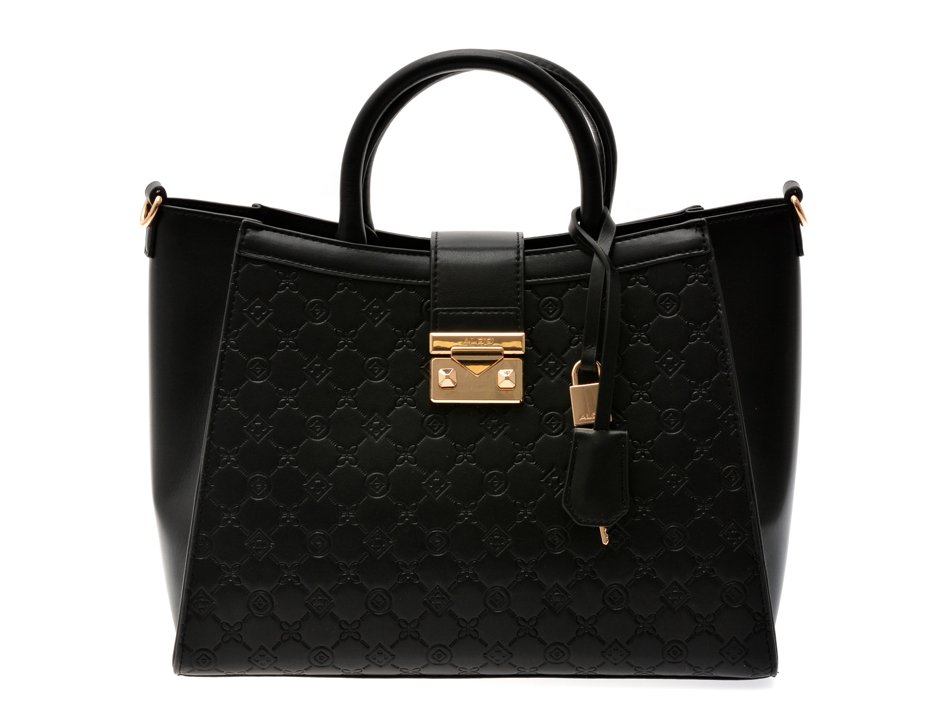 Geanta ALDO neagra, CRELALLY 001, din piele ecologica