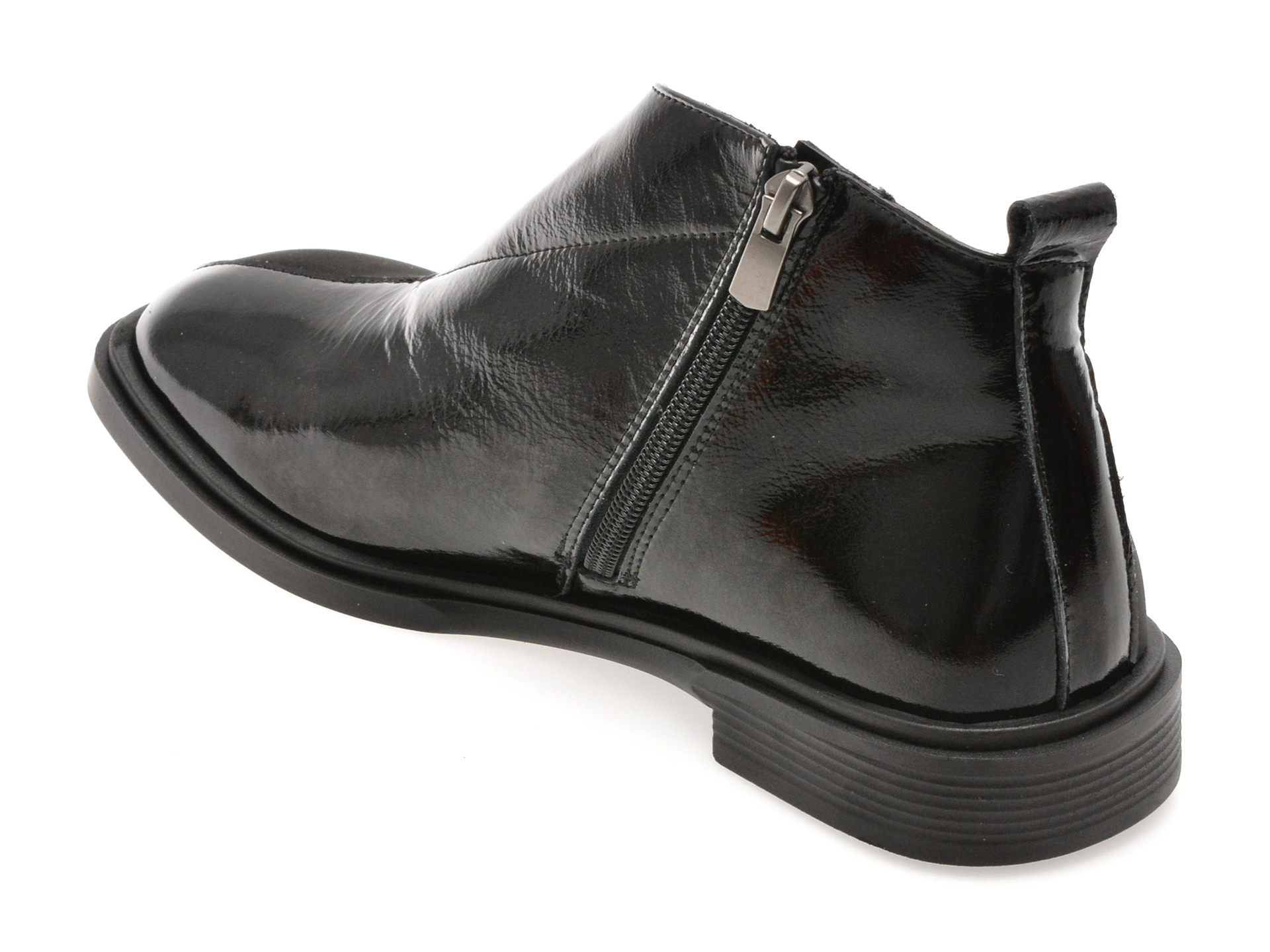 Ghete EPICA negre, 3941102, din piele naturala lacuita