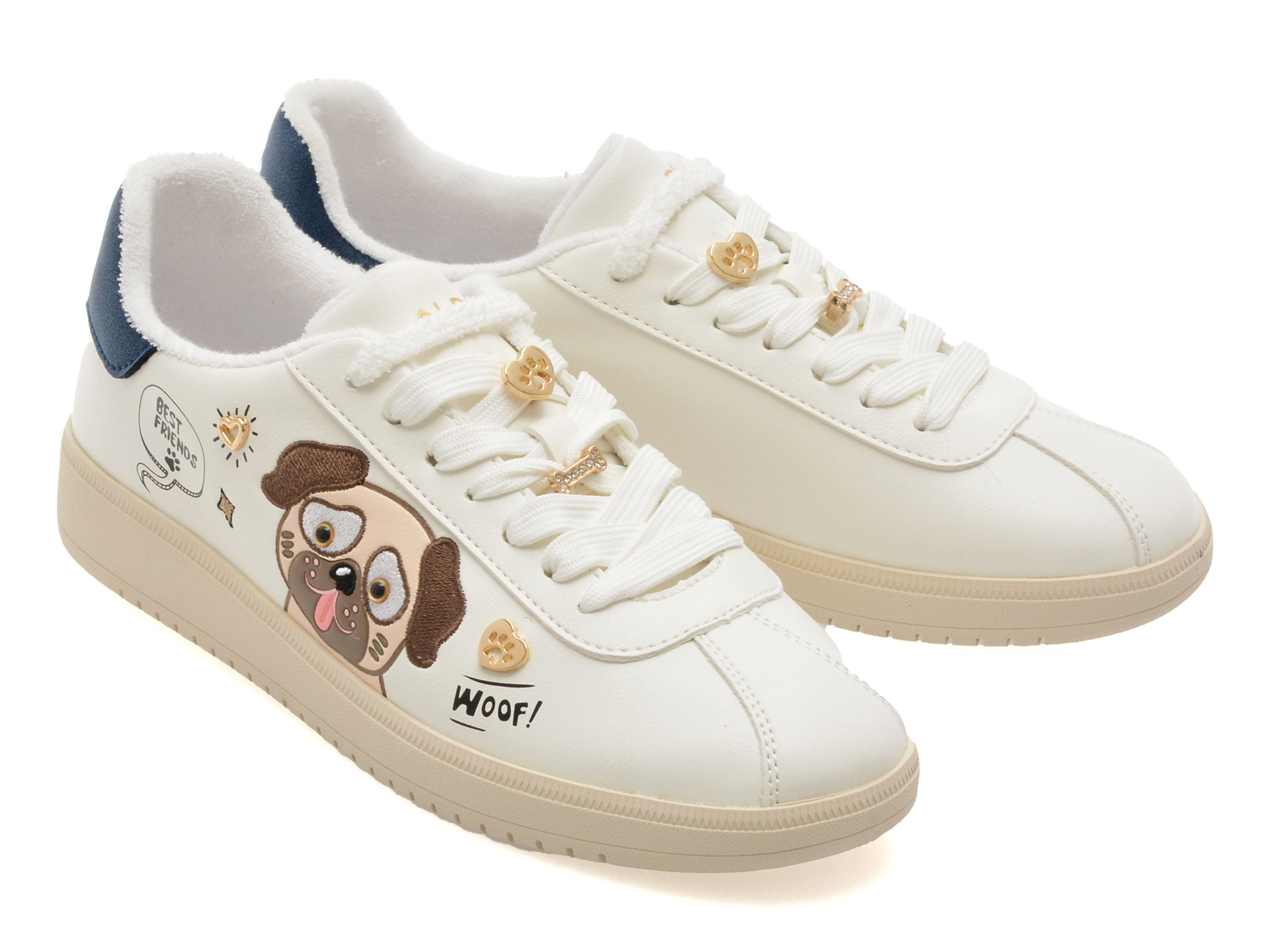 Pantofi sport ALDO albi, BEST FRIEND 100, din piele ecologica
