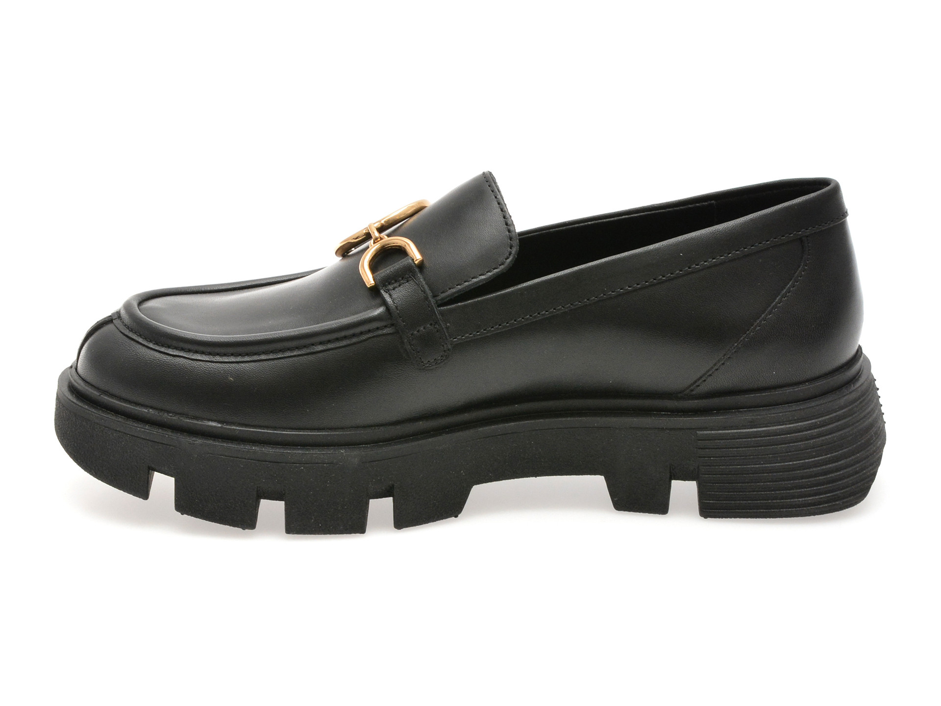 Mocasini GEOX negri, D46UAH, din piele naturala