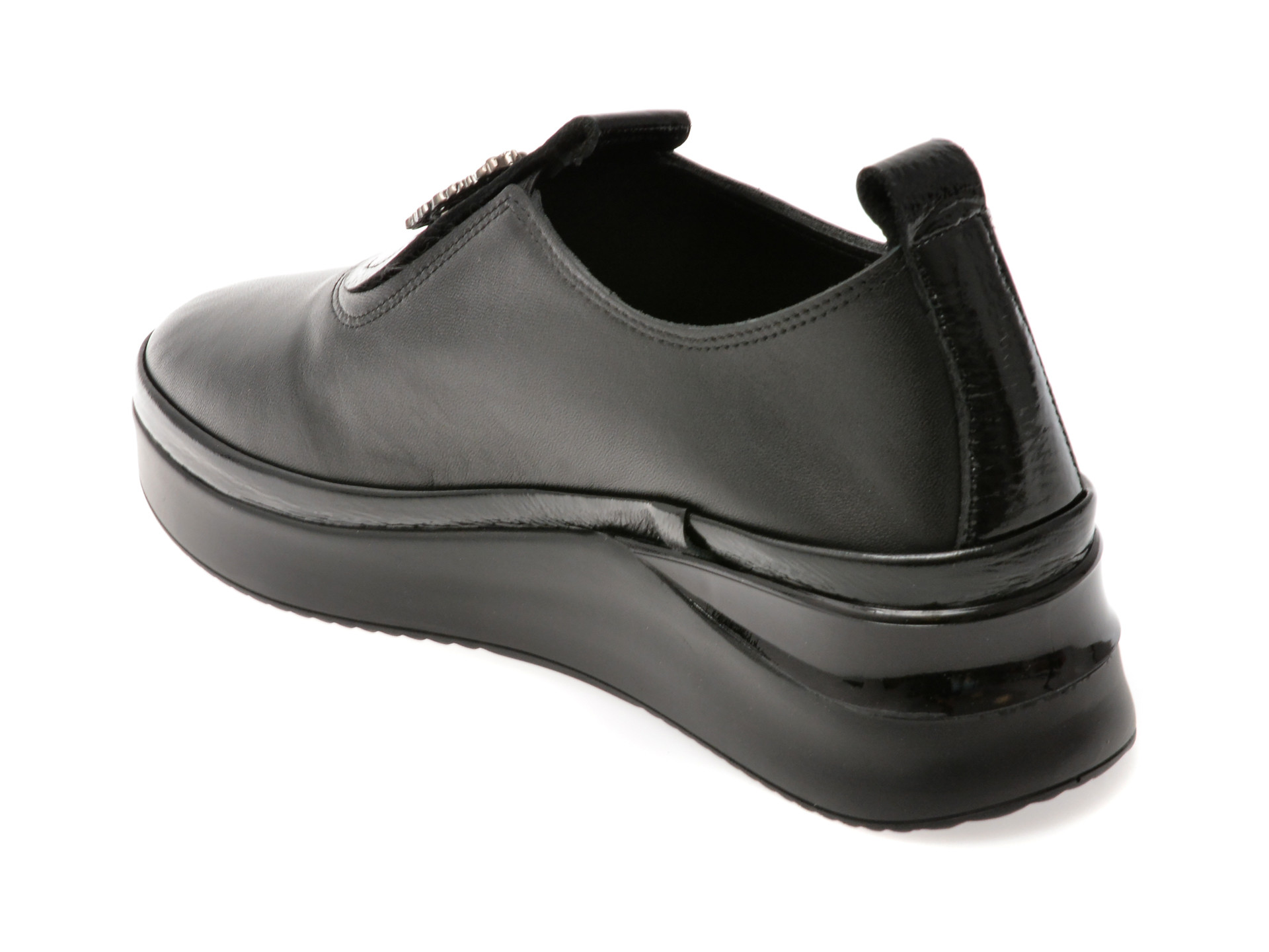 Pantofi IMAGE negri, 1066015, din piele naturala