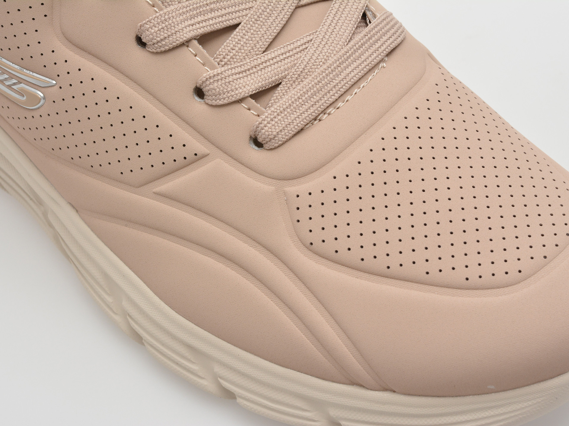 Pantofi sport SKECHERS nude, BOBS B FLEX LO, din piele ecologica