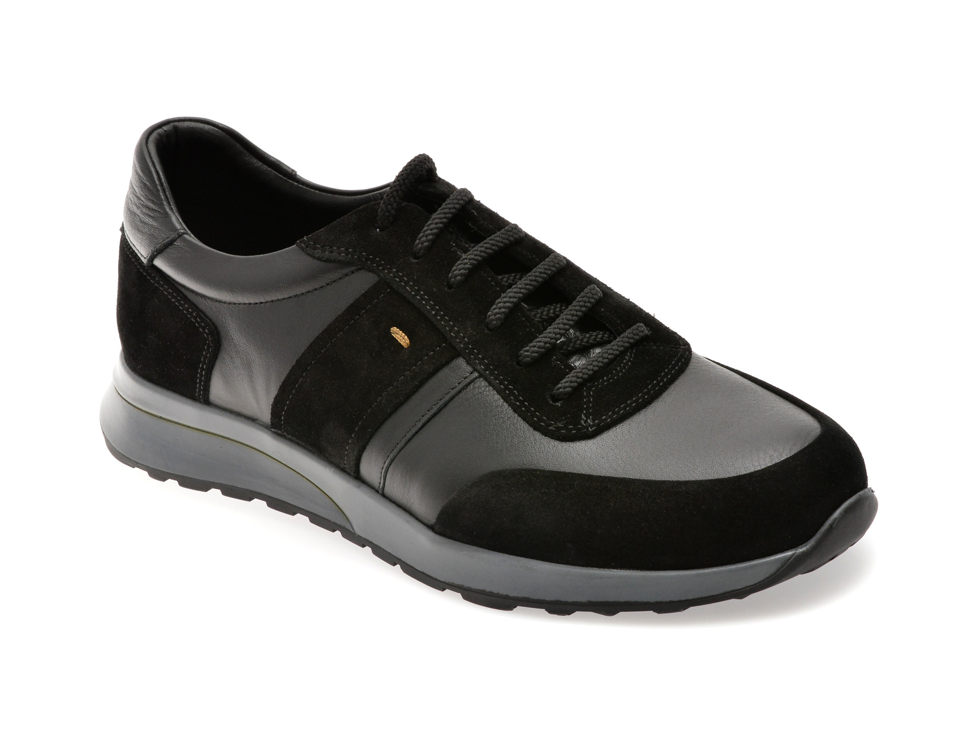 Pantofi sport OTTER negri, 6541, din piele naturala