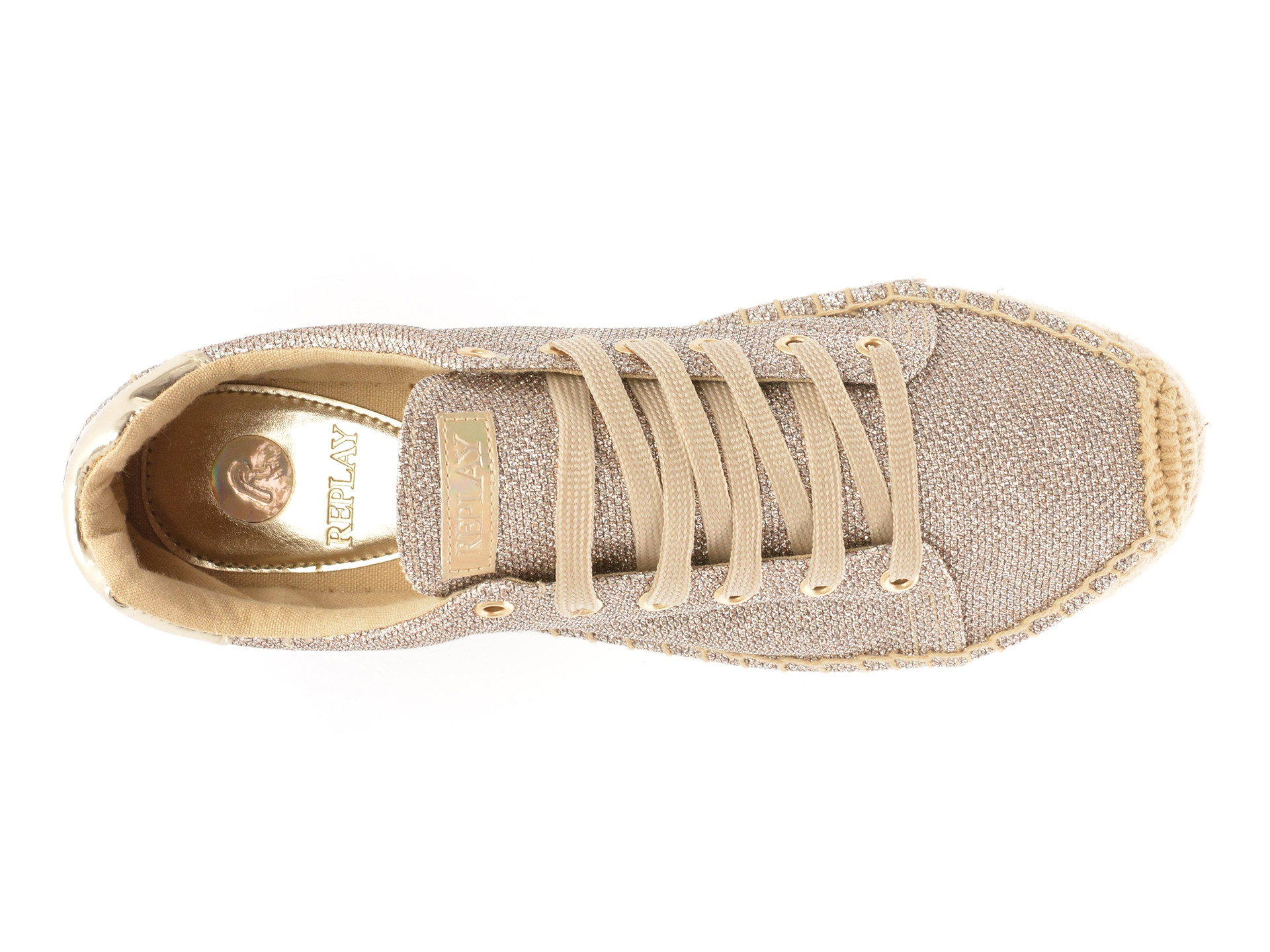 Pantofi REPLAY aurii, WF2224S, din material textil