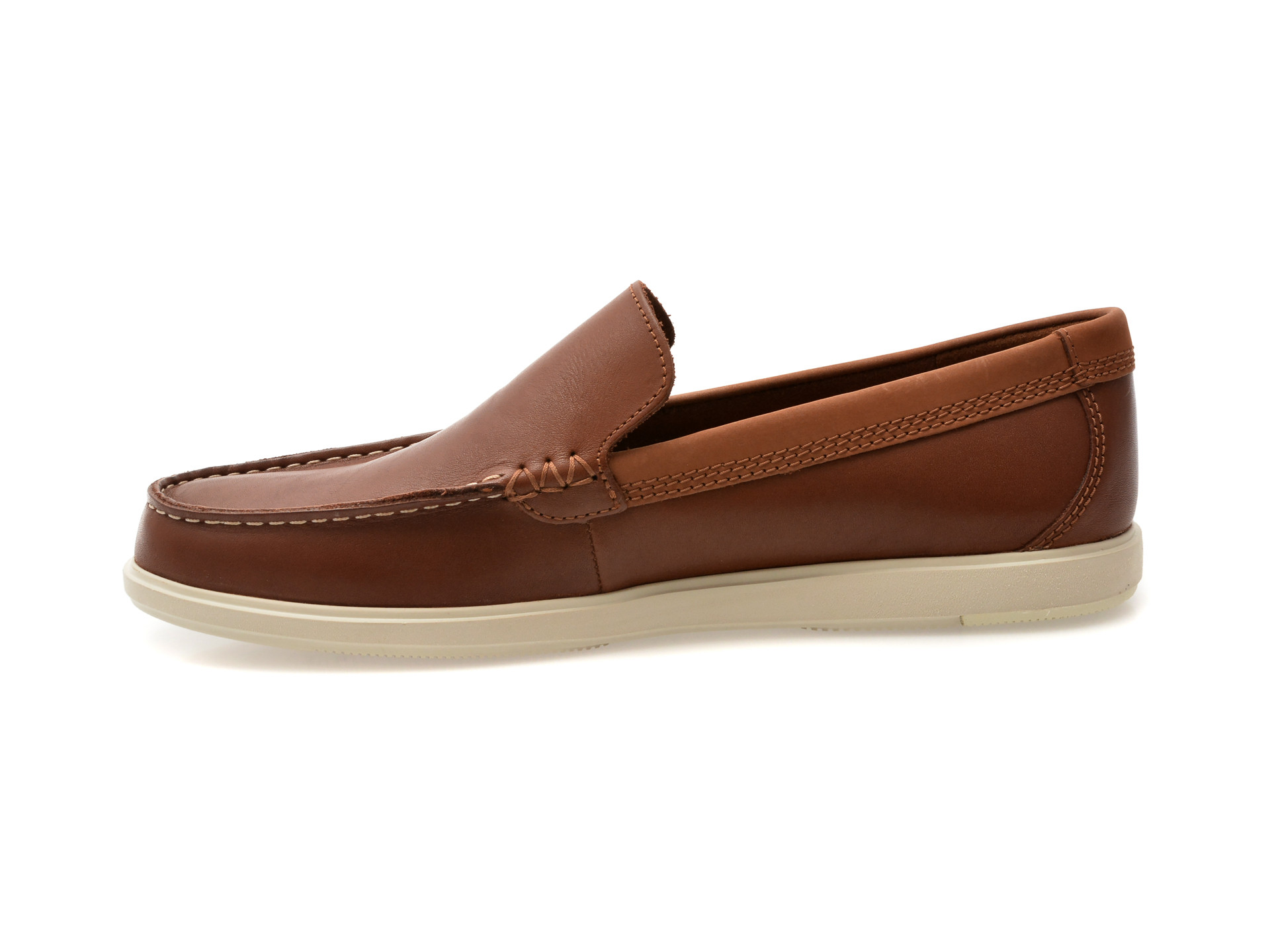 Mocasini CLARKS maro, BRATTON LOAFER, din piele naturala