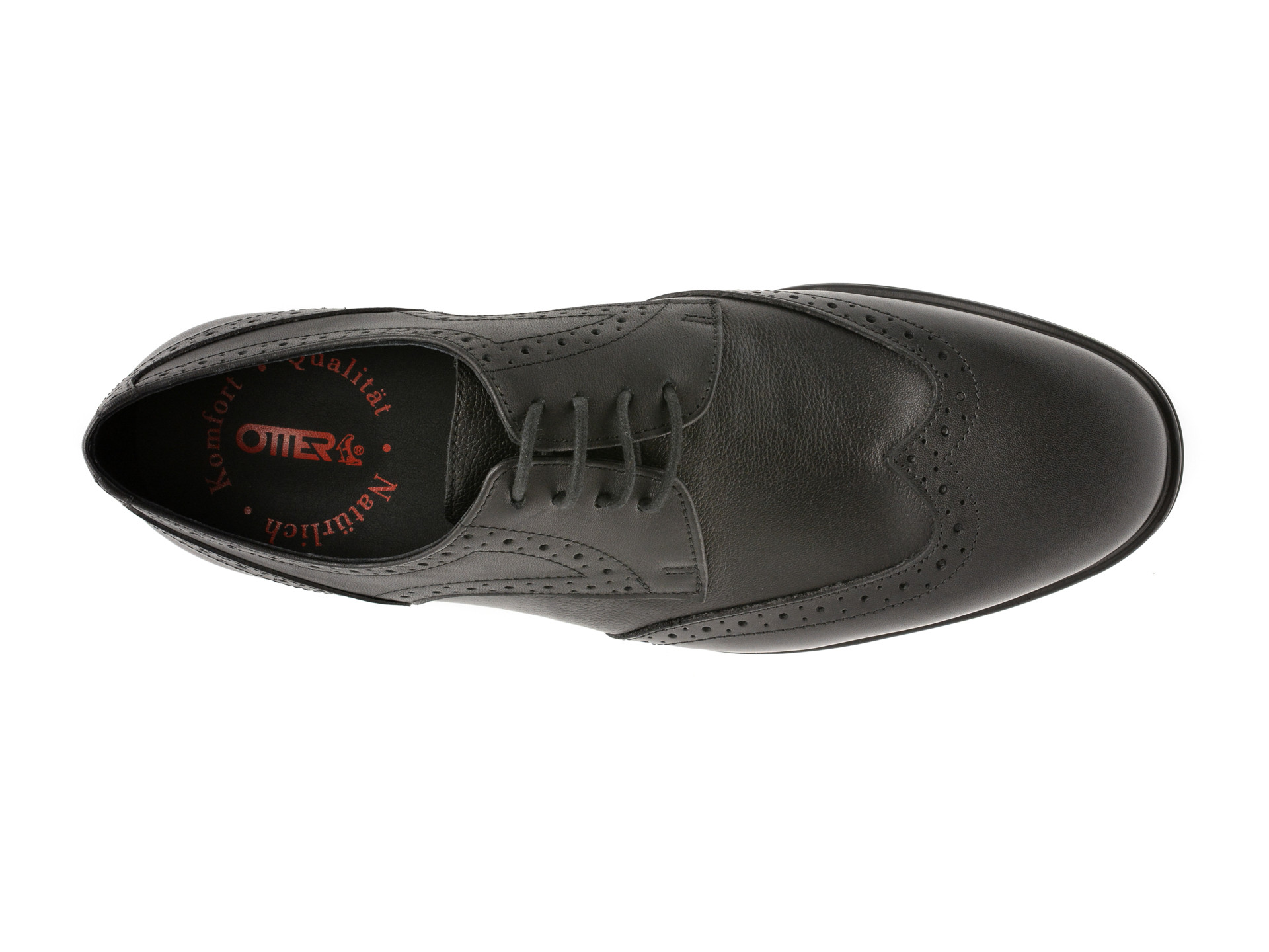 Pantofi eleganti OTTER negri, 400304, din piele naturala