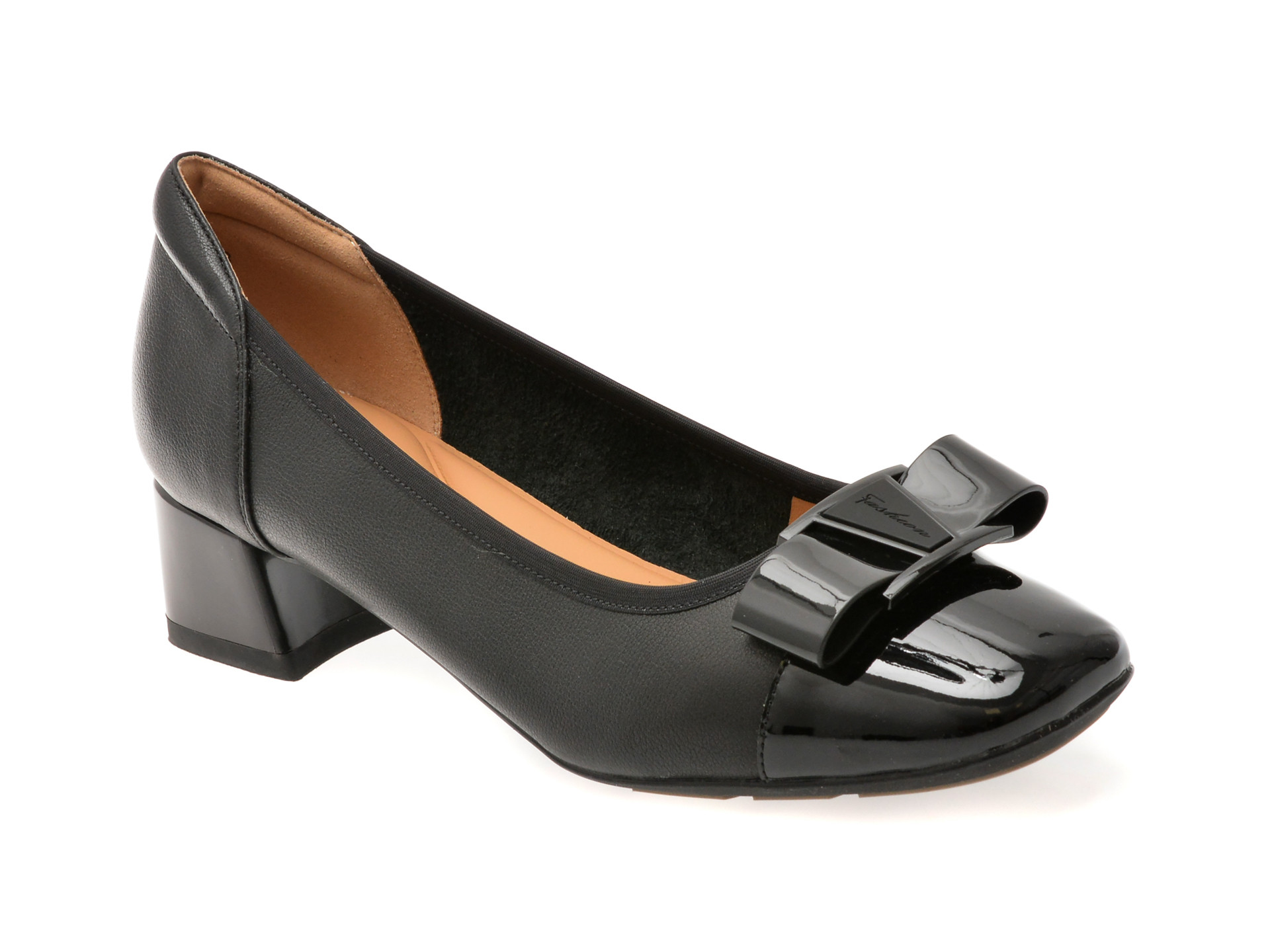 Balerini EPICA negri, 1D5570, din piele naturala