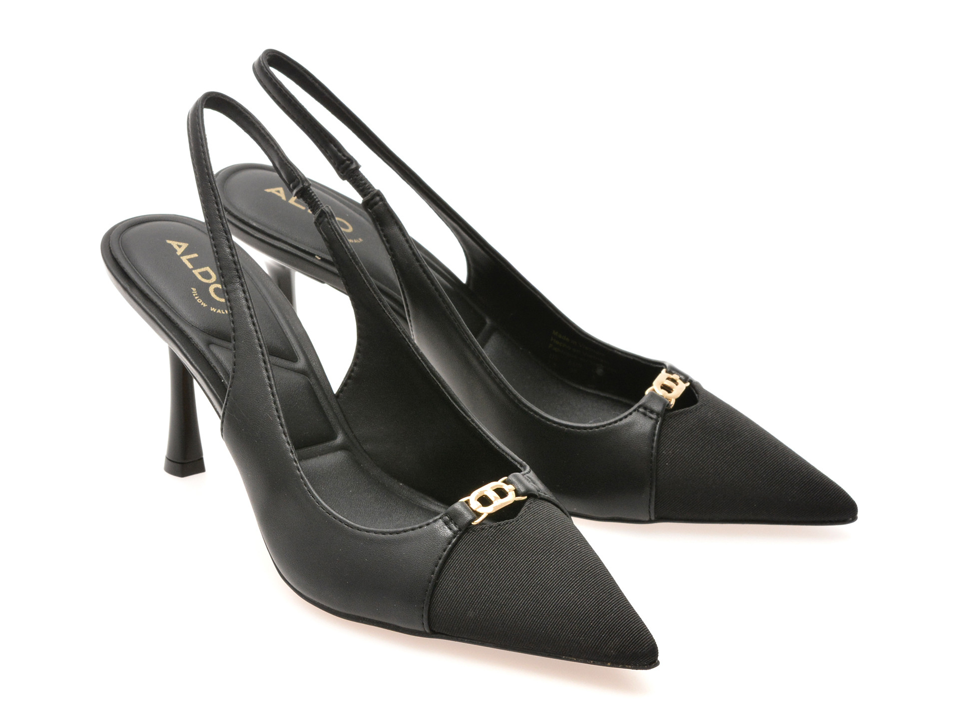 Pantofi eleganti ALDO negri, AUGUSTAS 007, din piele ecologica