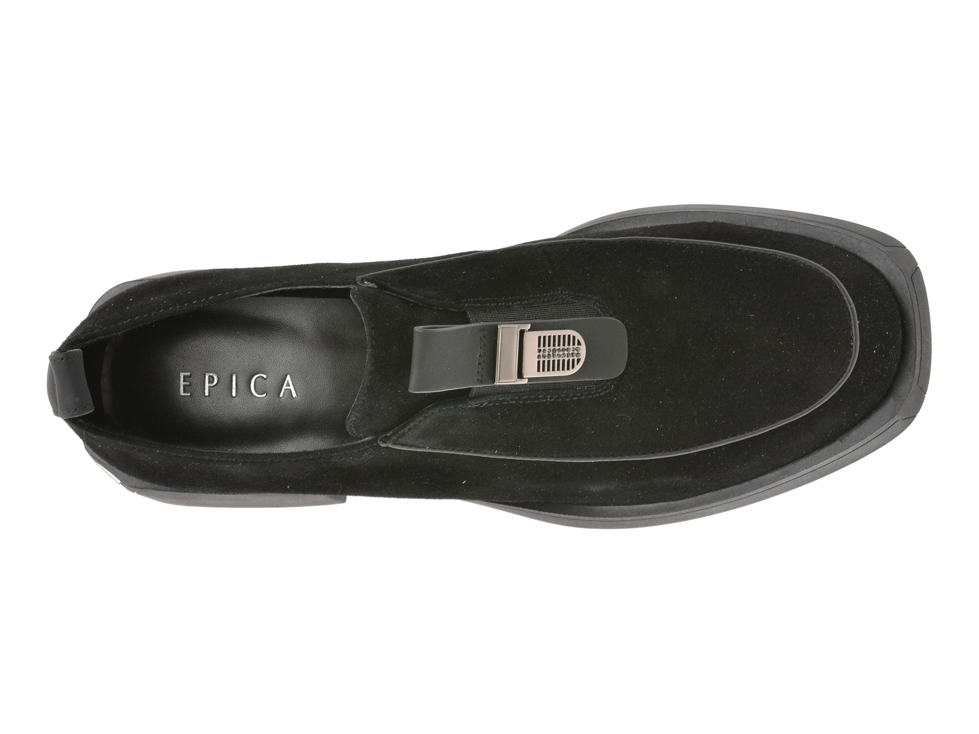 Pantofi EPICA negri, LD1139, din piele intoarsa