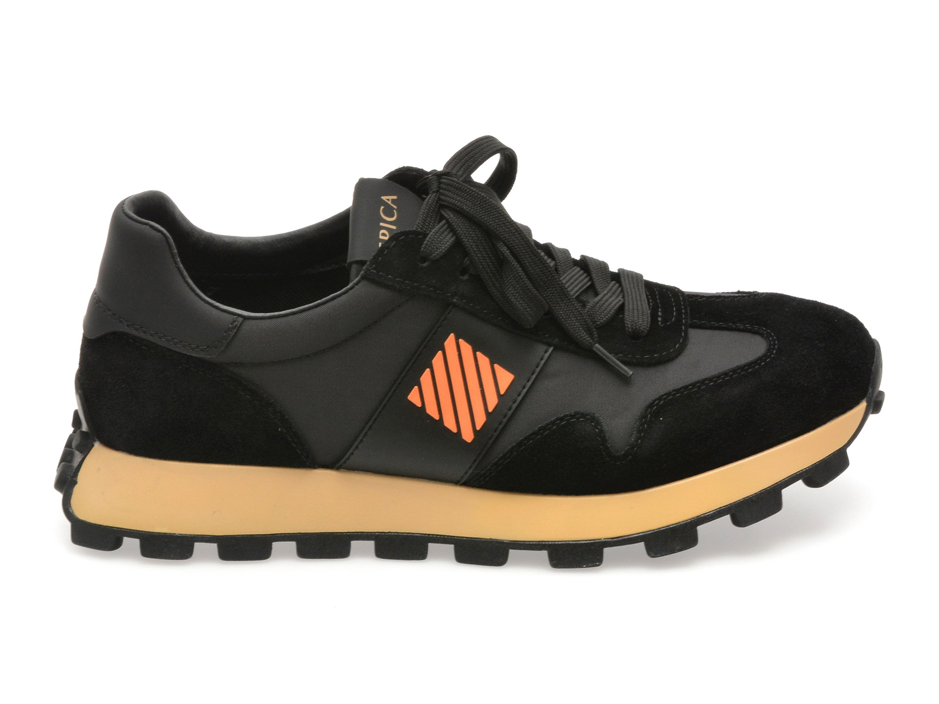 Pantofi sport EPICA negri, 110016, din material textil
