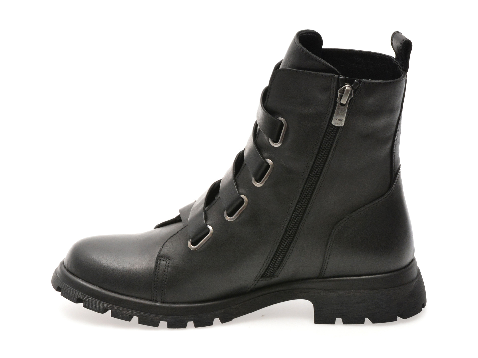 Ghete IMAGE negre, 208303, din piele naturala