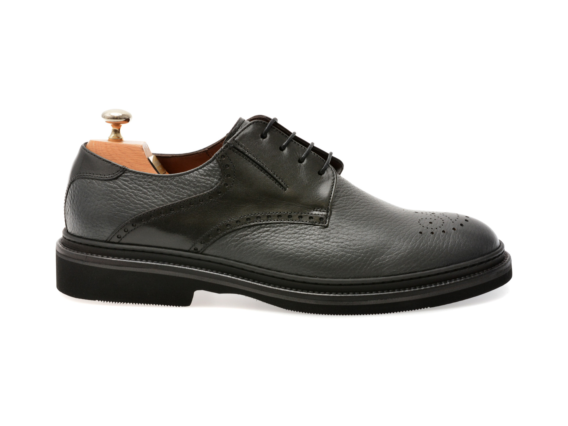 Pantofi eleganti LE COLONEL gri, 61722, din piele naturala
