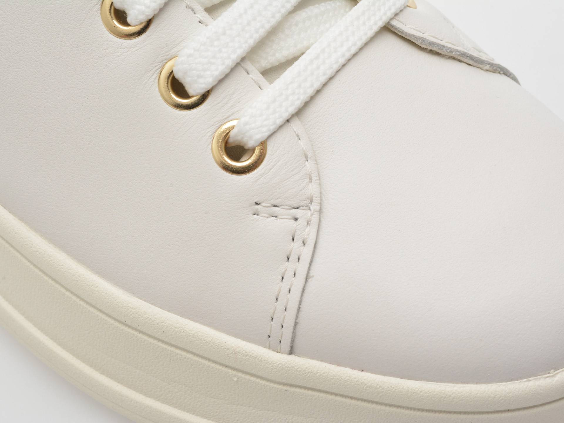 Pantofi sport GEOX albi, D46WVA, din piele naturala