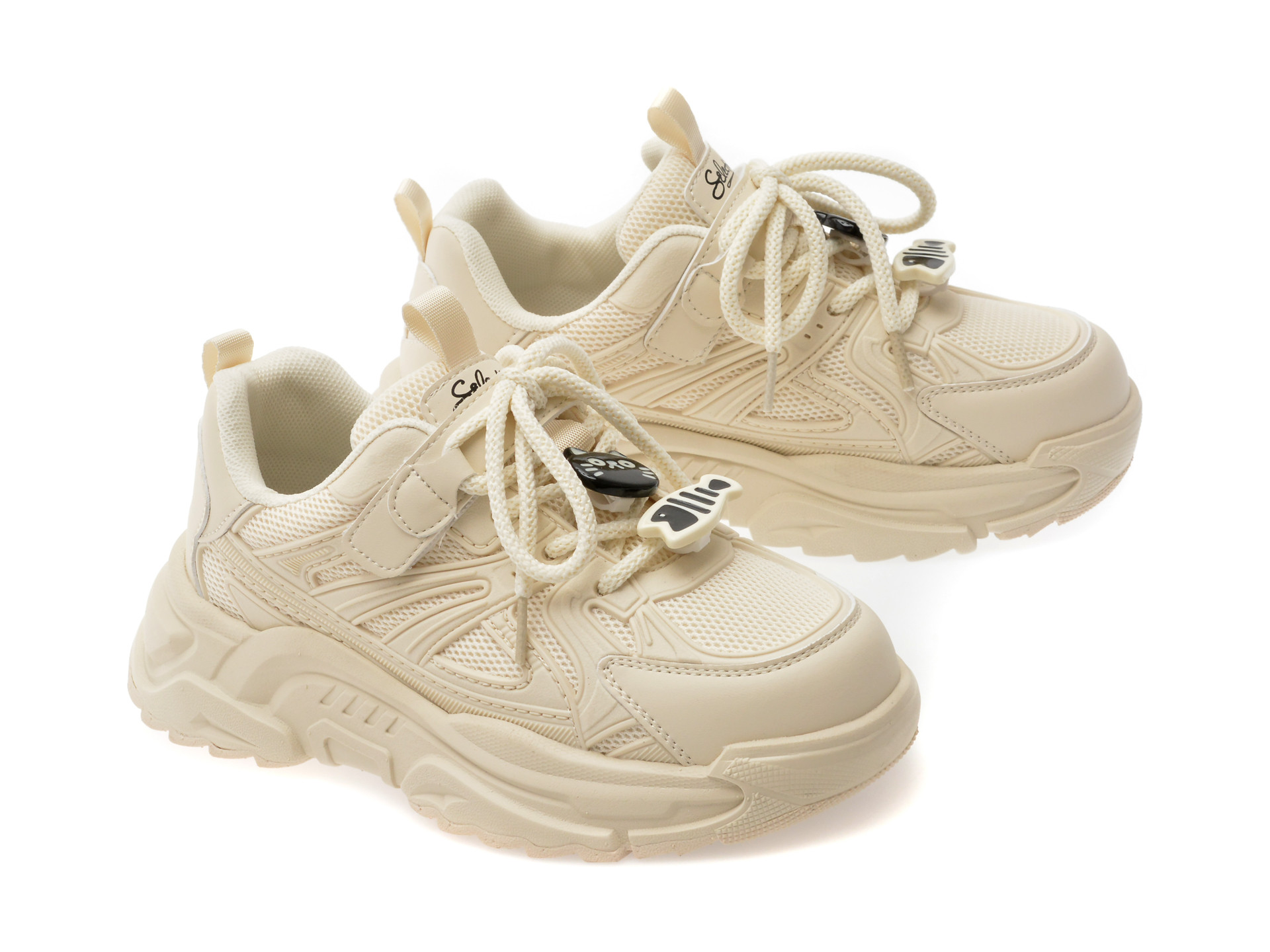 Pantofi sport SELECTION KIDS albi, 2510, din material textil