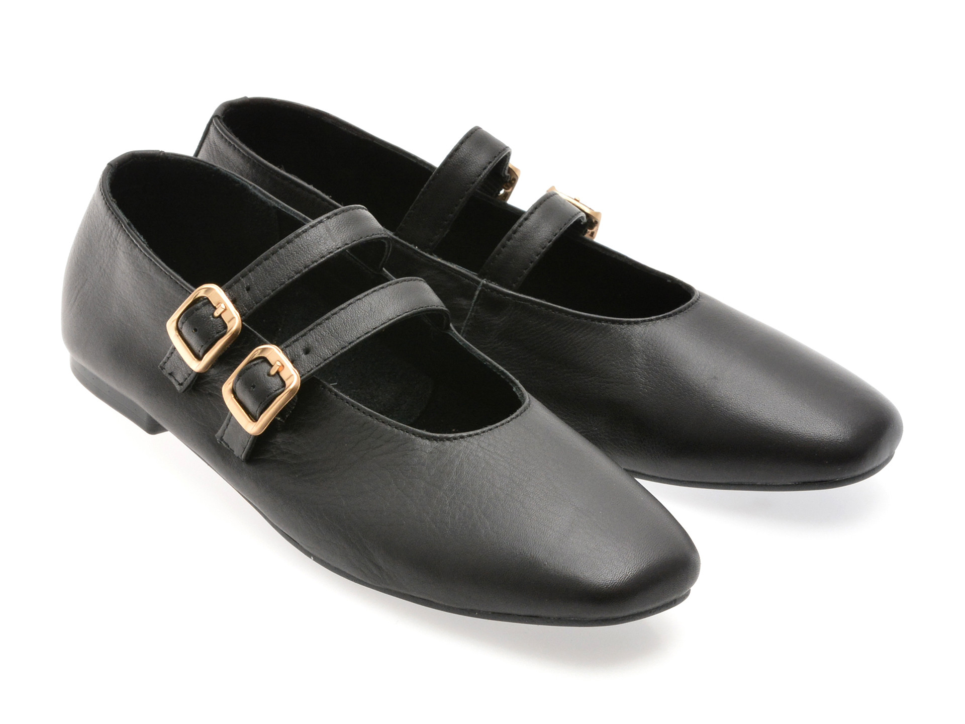 Balerini EPICA negri, 4083, din piele naturala