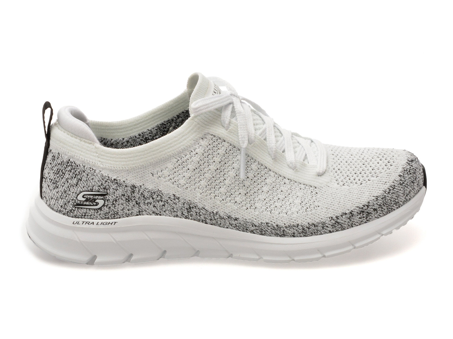 Pantofi sport SKECHERS albi, PURE FLEX, din material textil
