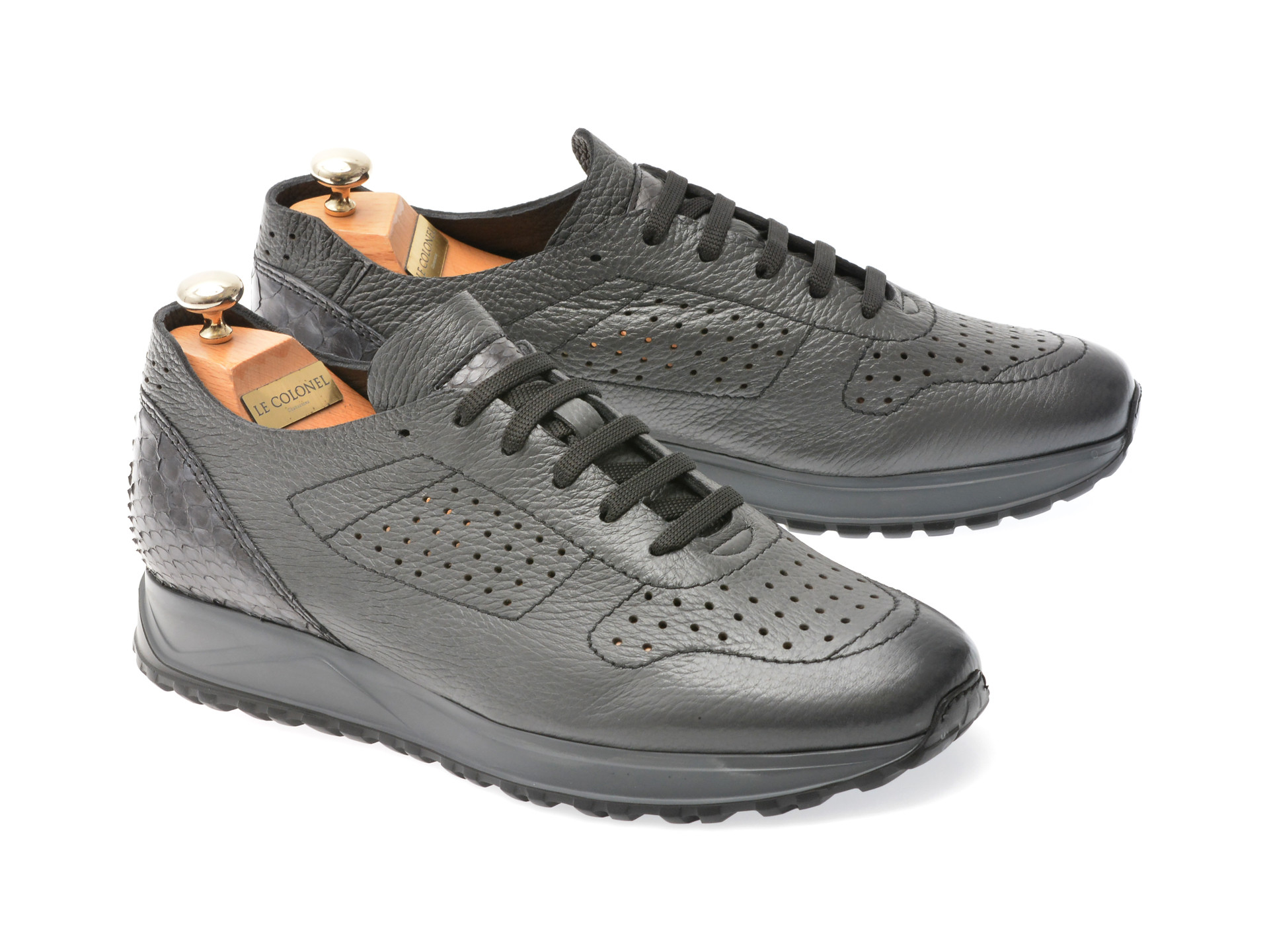 Pantofi LE COLONEL gri, 48901, din piele naturala