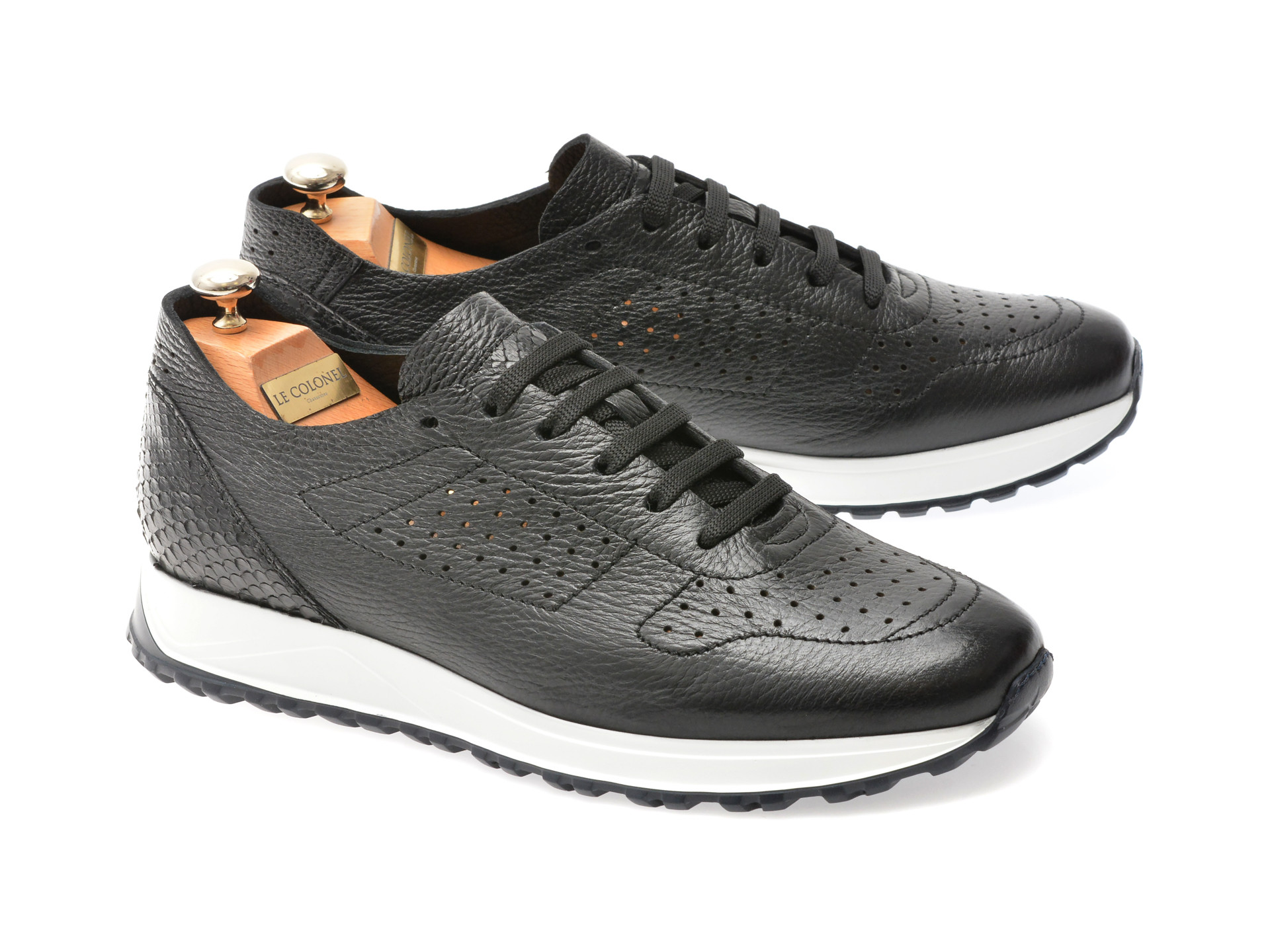 Pantofi LE COLONEL negri, 48901, din piele naturala