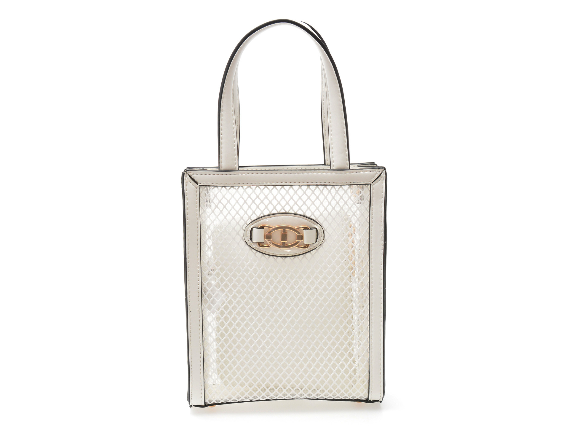 Geanta ALDO alba, ADELIA 100, din material textil