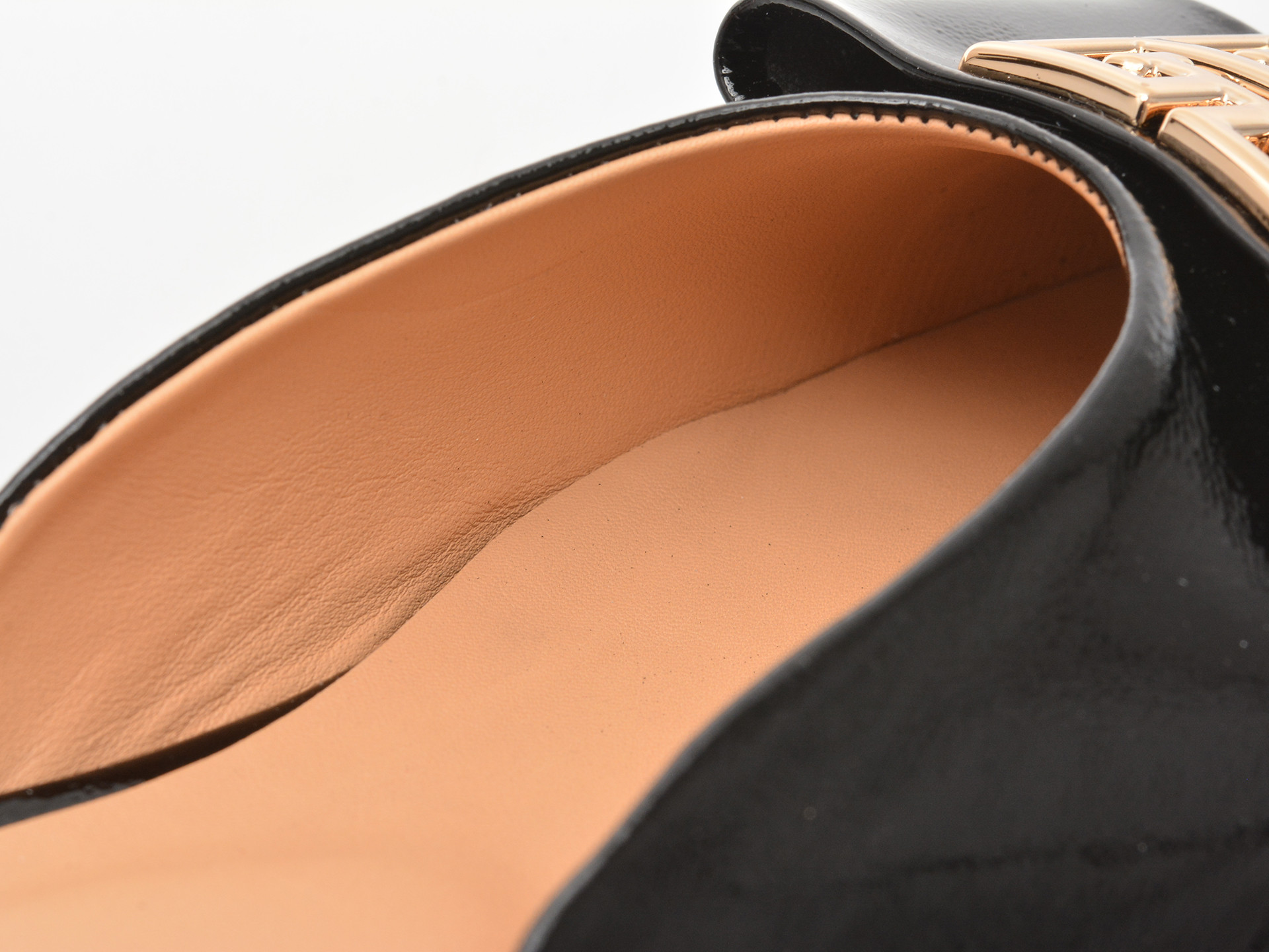 Papuci EPICA negri, 6296012, din piele naturala lacuita