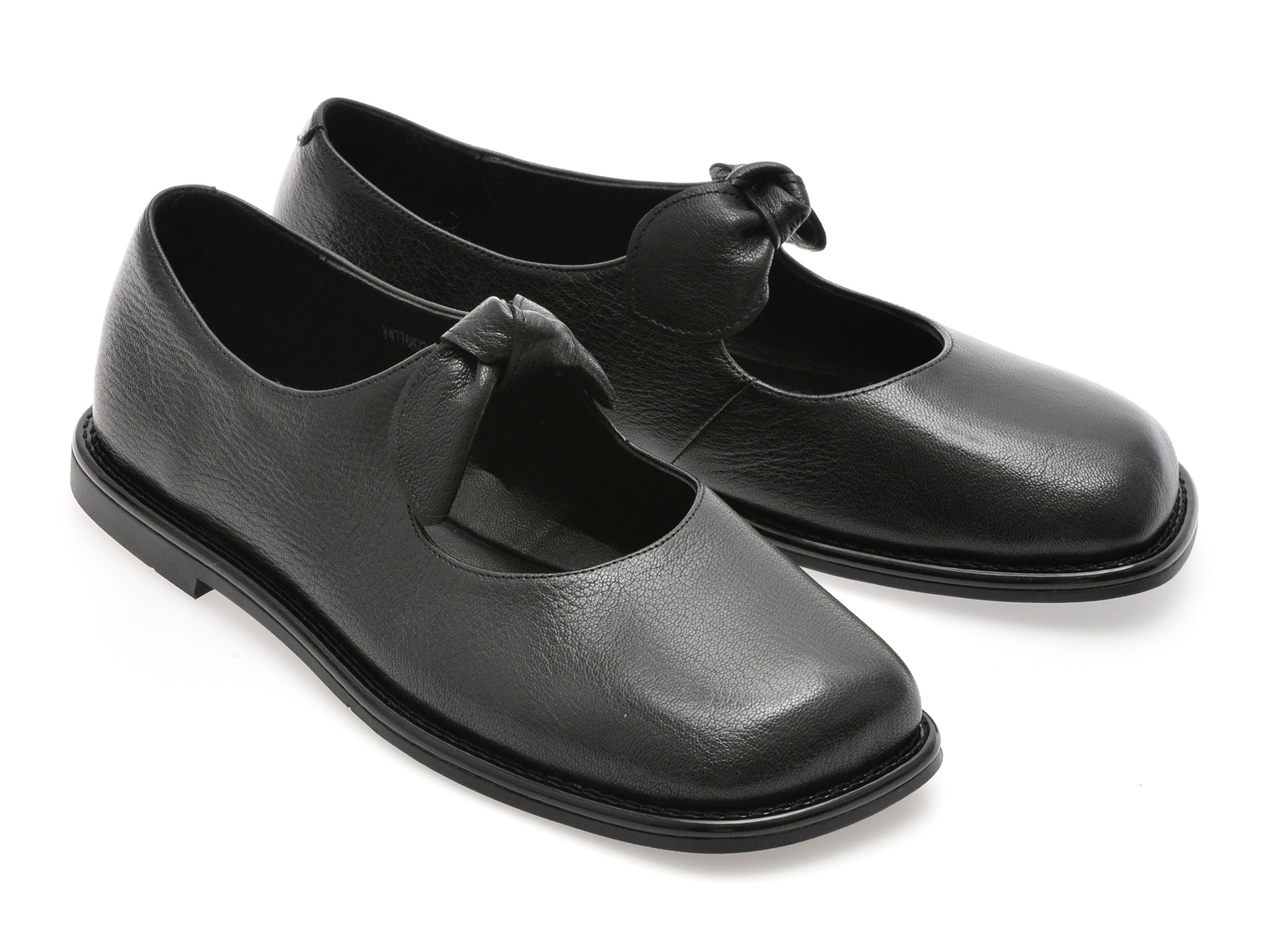 Pantofi EPICA negri, N731, din piele naturala