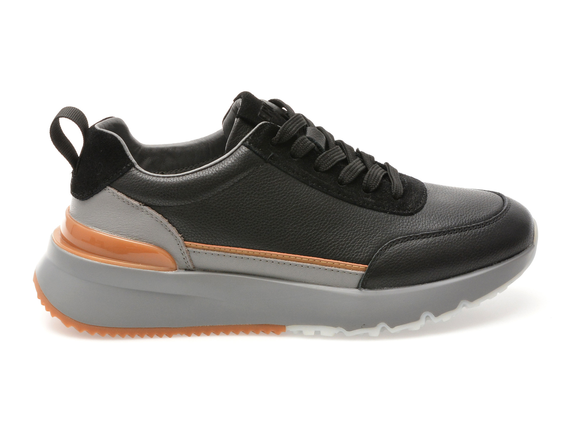 Pantofi sport EPICA negri, LN14, din piele naturala