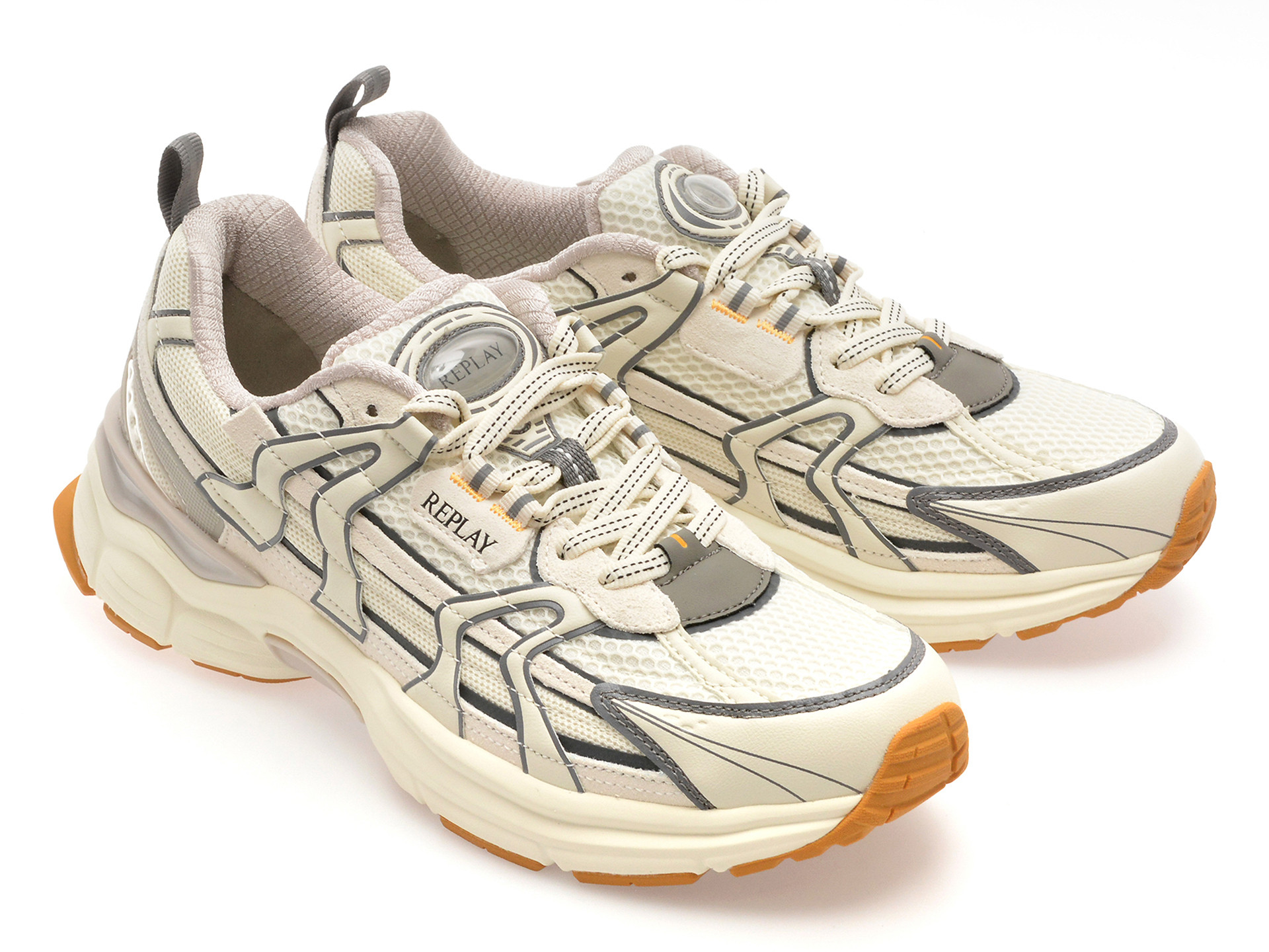 Pantofi sport REPLAY albi, MSD502T, din material textil