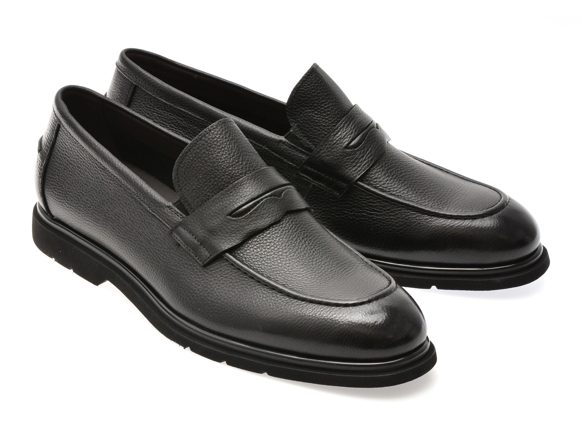 Mocasini eleganti EPICA negri, A320, din piele naturala