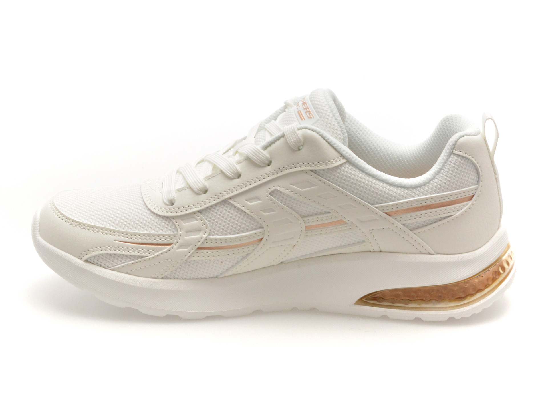 Pantofi sport SKECHERS albi, BOBS VISION AIR, din material textil