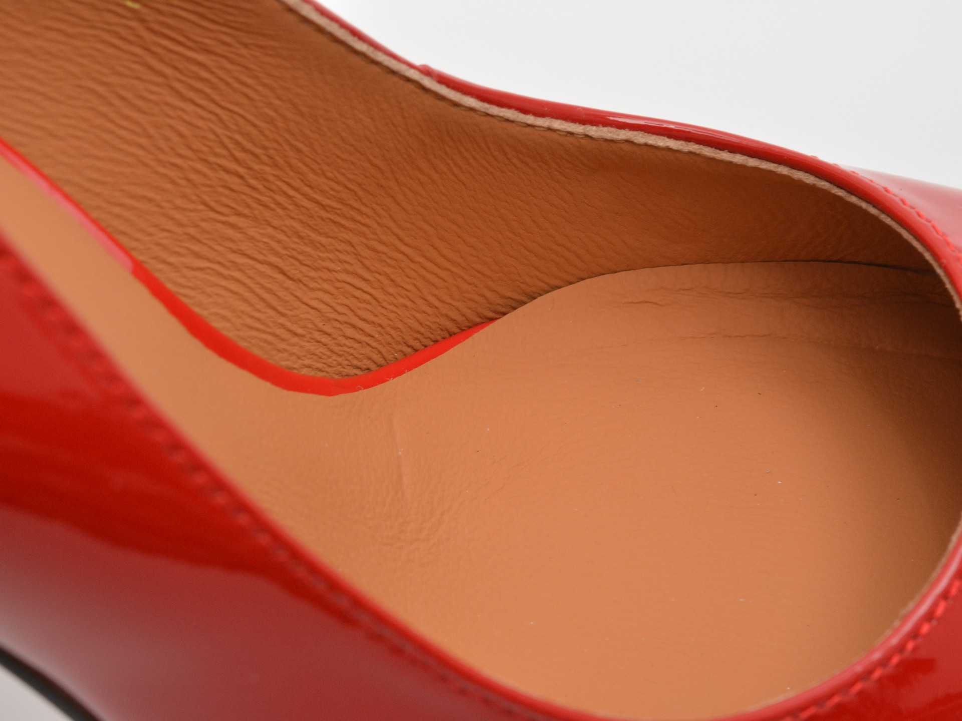 Pantofi eleganti EPICA rosii, E19070, din piele naturala lacuita