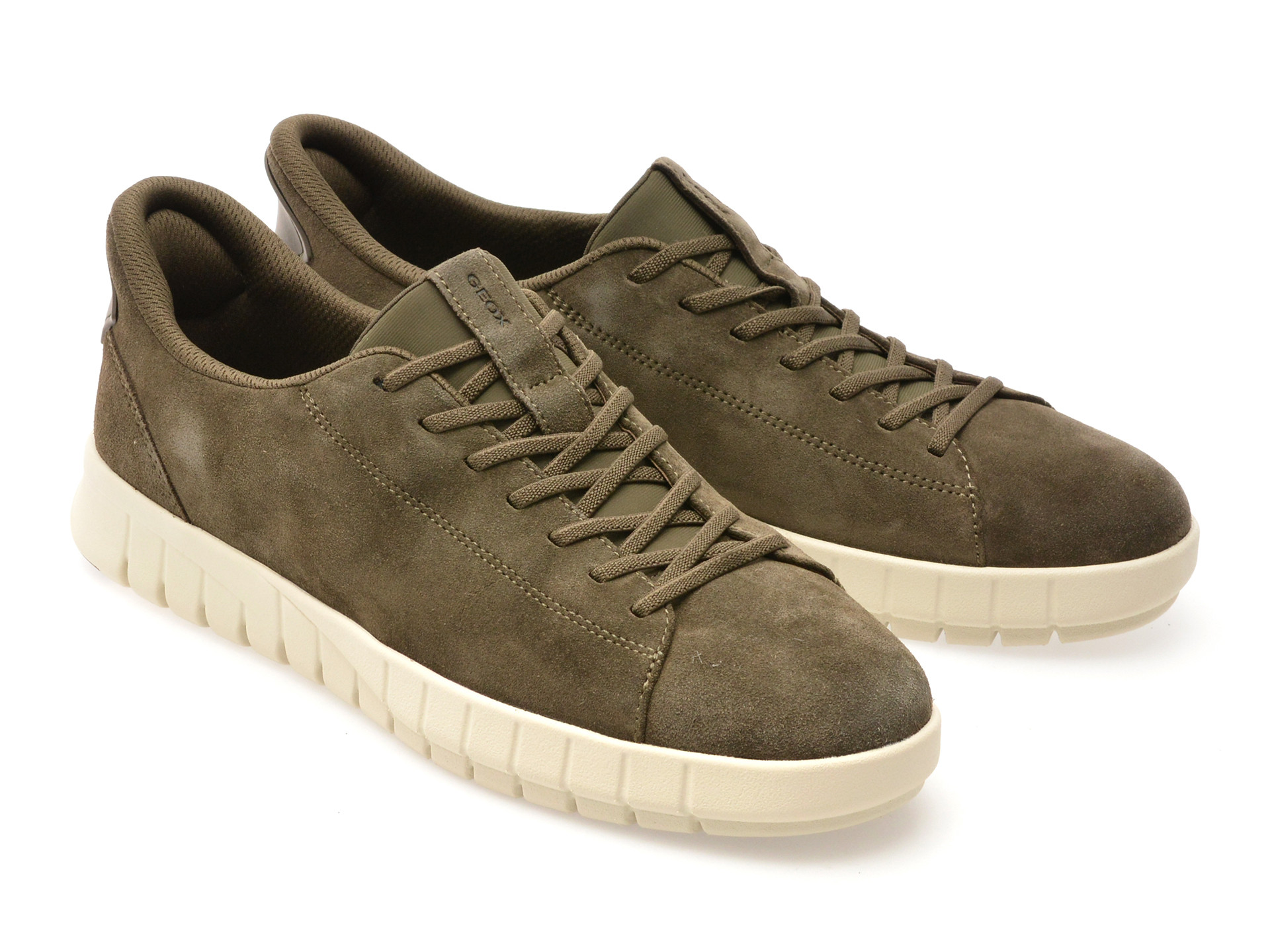 Pantofi sport GEOX kaki, U56MAA, din piele intoarsa