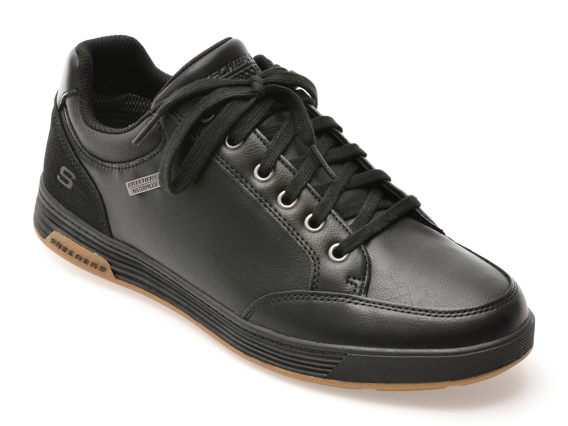 Pantofi sport SKECHERS negri, CAVELL, din piele ecologica