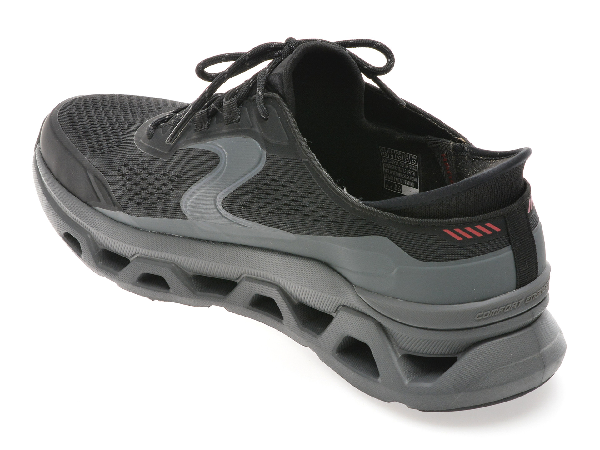 Pantofi sport SKECHERS negri, GLIDE-STEP ALTUS, din material textil
